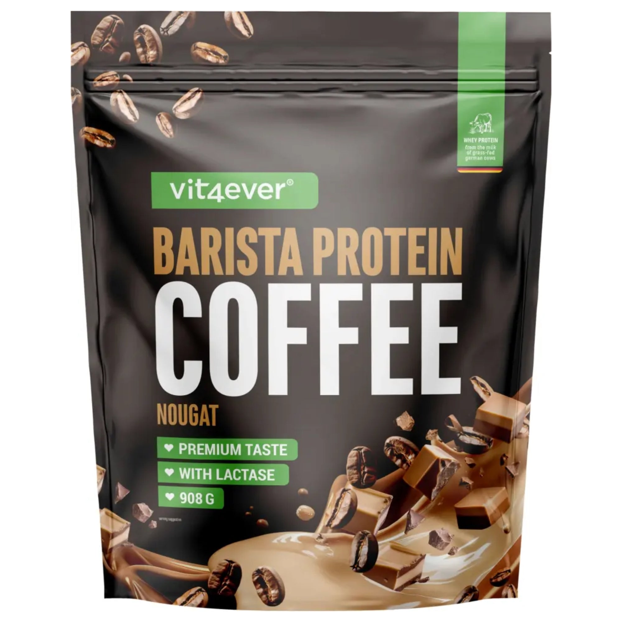 Vit4ever Barista Whey Caramel Protein-Kaffee - 908 g