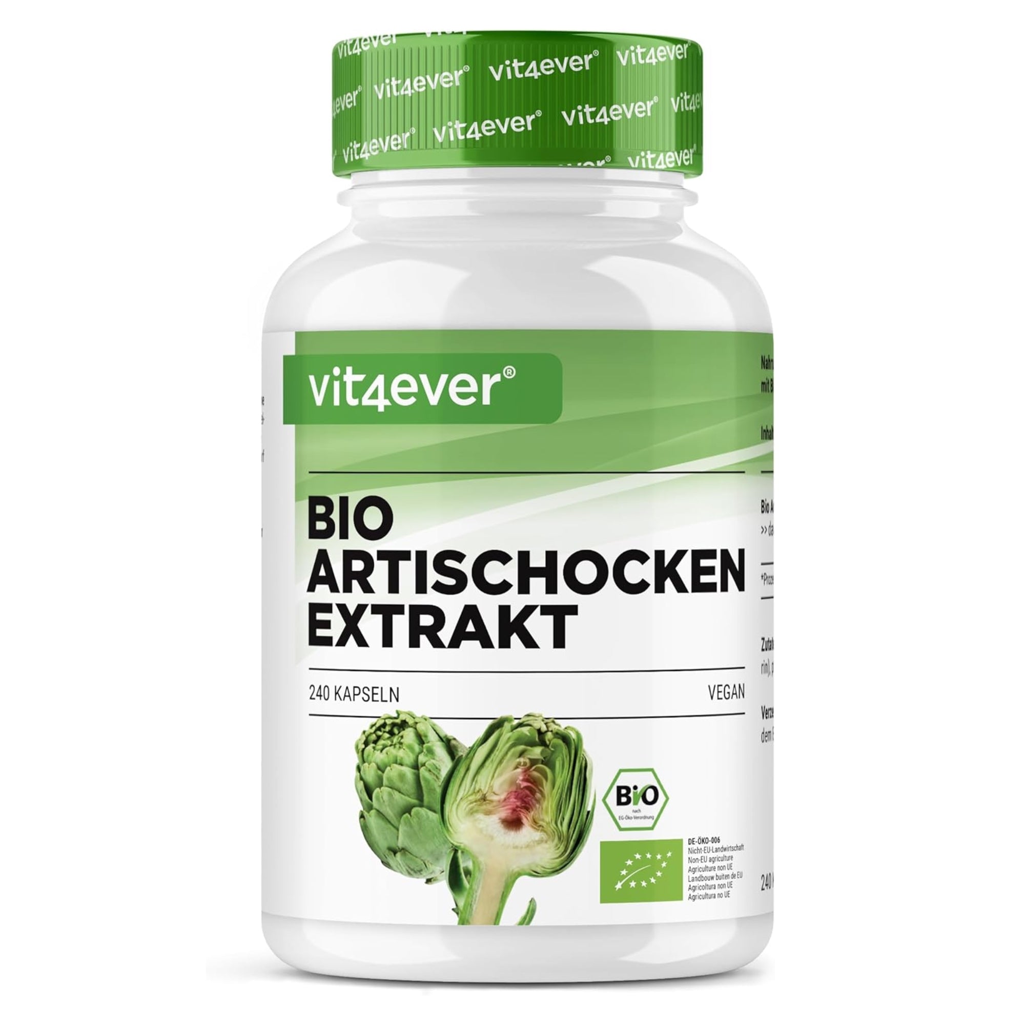 Vit4ever Bio Artischocken-Extrakt 20:1 - 240 Kapseln