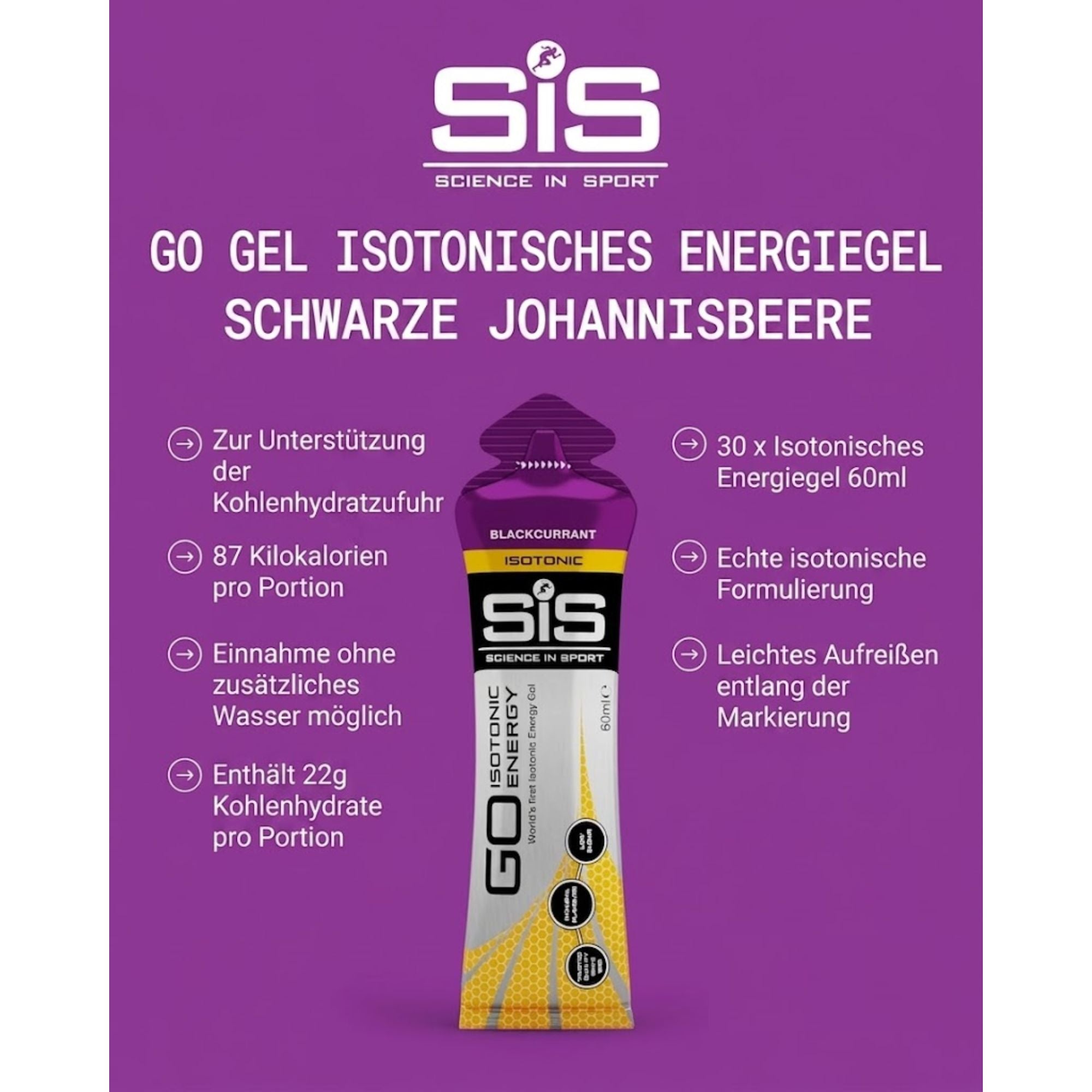 SiS Go Isotonic Energy Gel | Blackcurrant