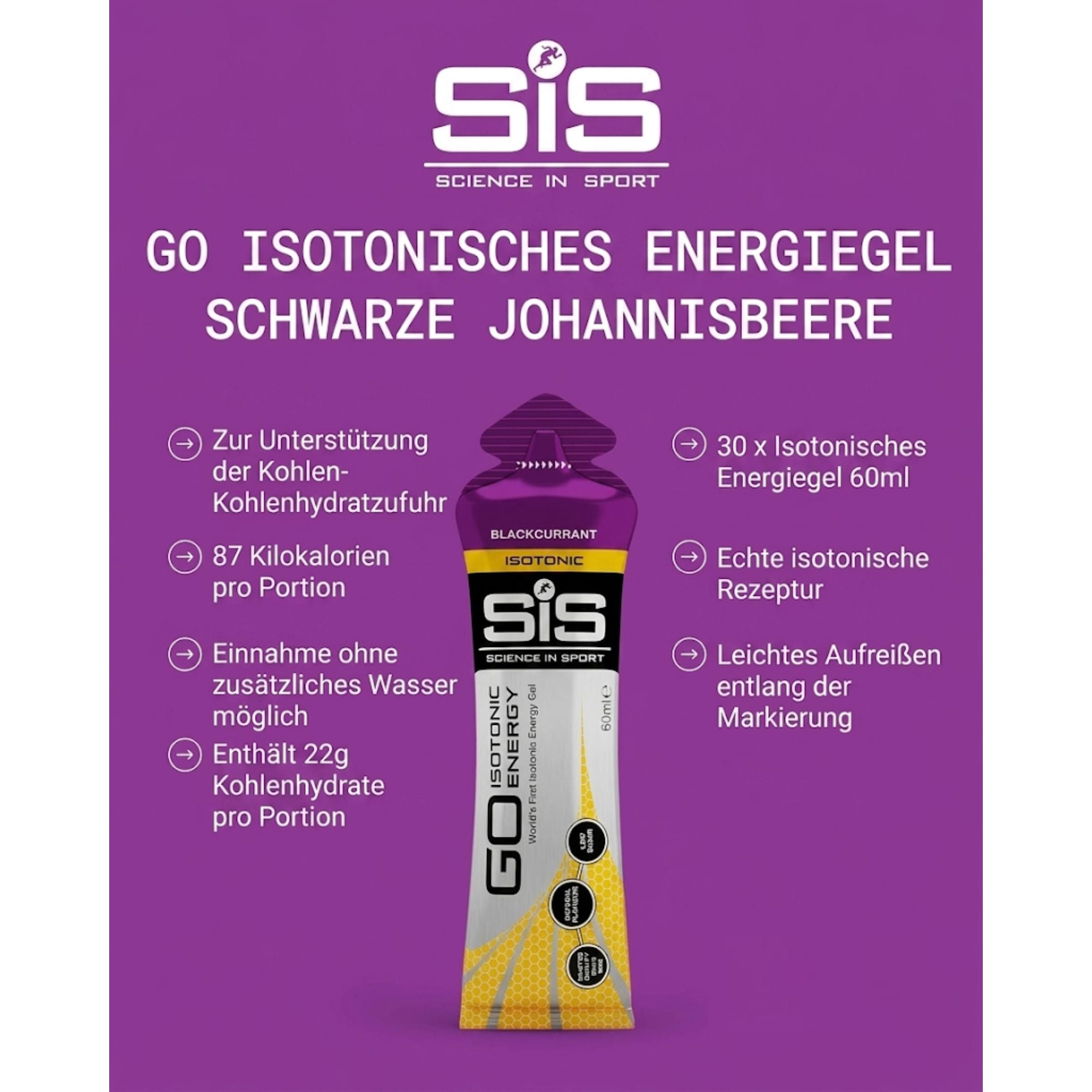 SiS Go Isotonic Energy Gel | Blackcurrant