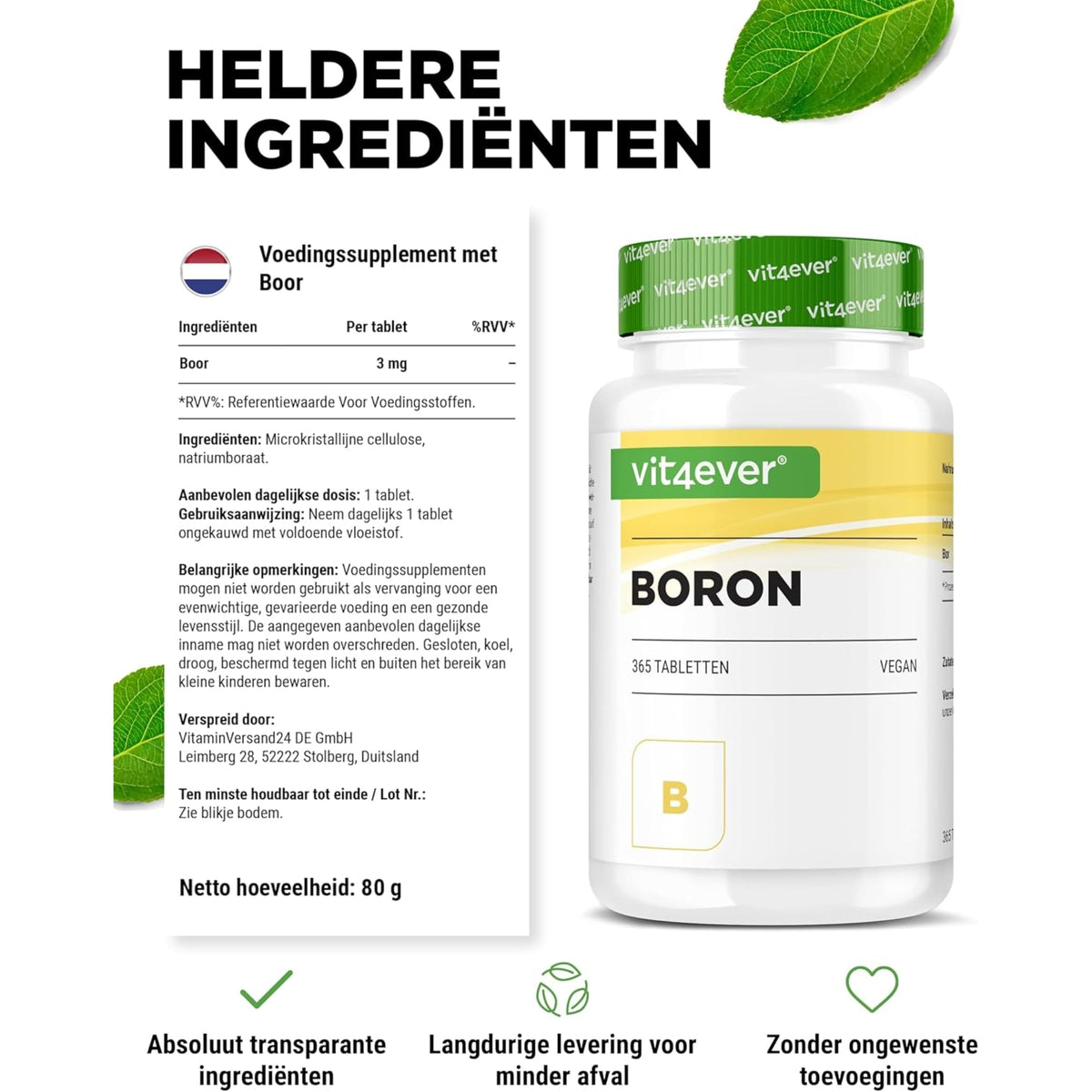 Bor 3 mg | 365 Tabletten | Vit4ever