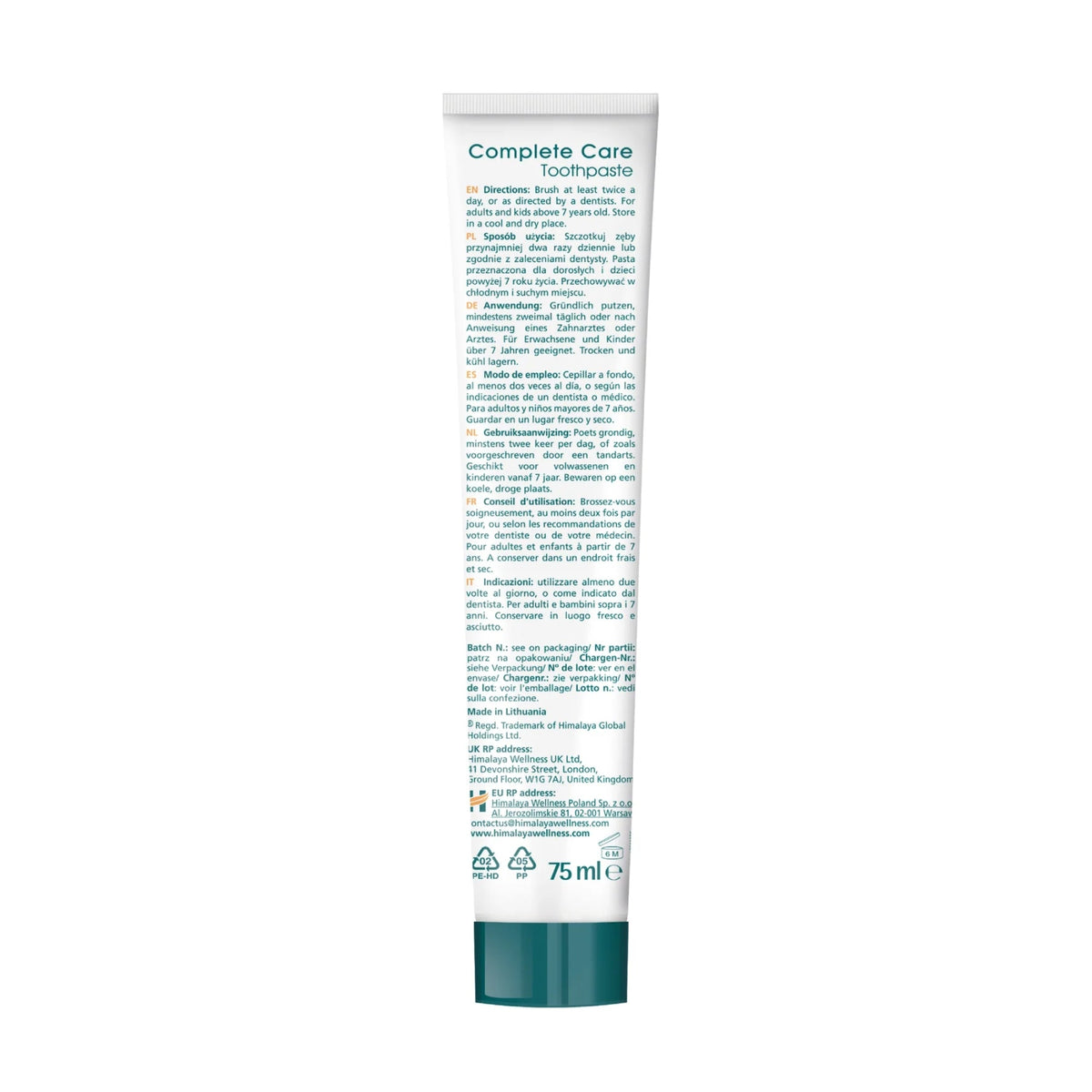 Botanique Complete Care Zahnpasta Minze | 75 ml | Himalaya