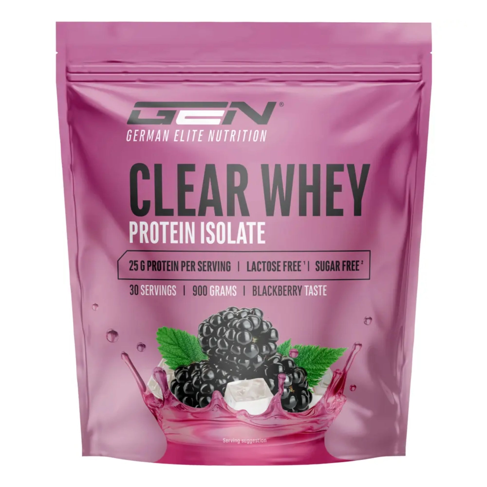 Clear Whey Protein Isolate Brombeere | 900 g | German Elite Nutrition