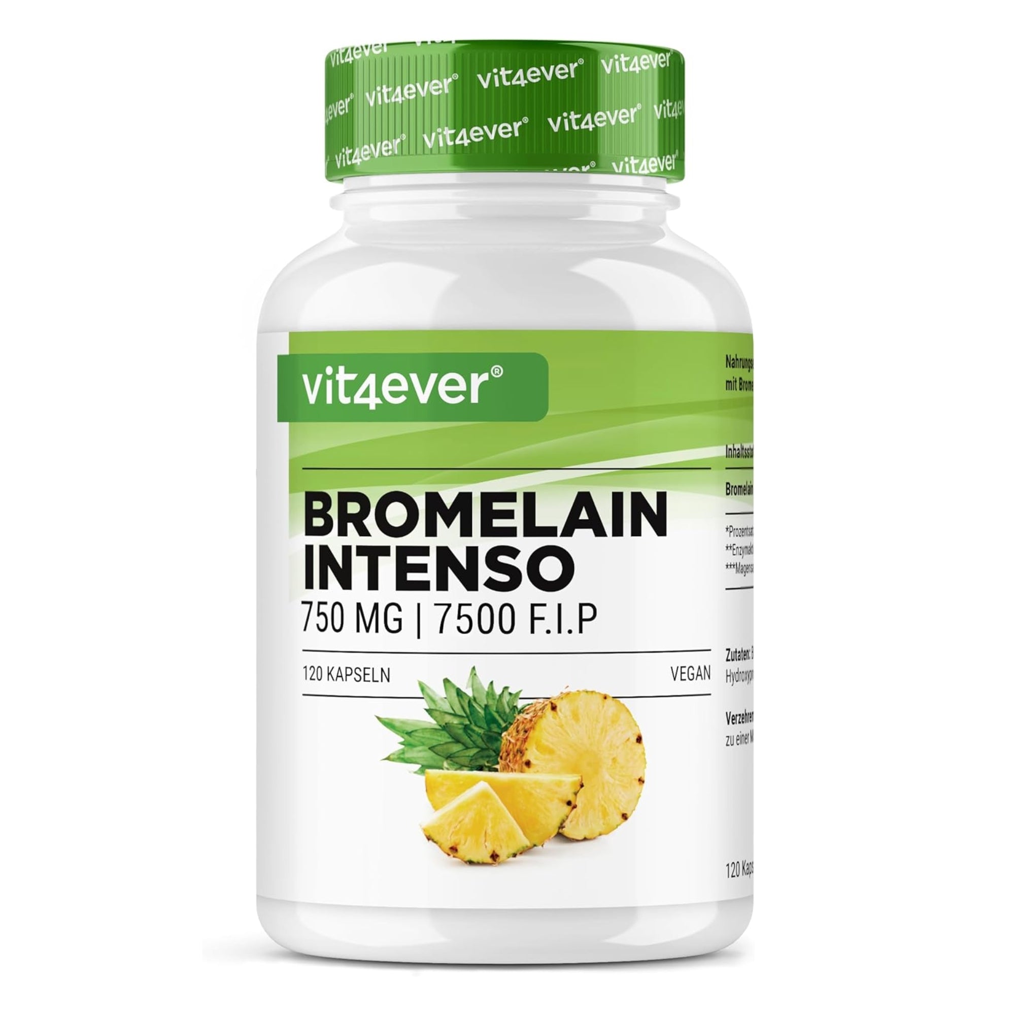 Vit4ever Bromelain 7.500 F.I.P. - 120 Kapseln