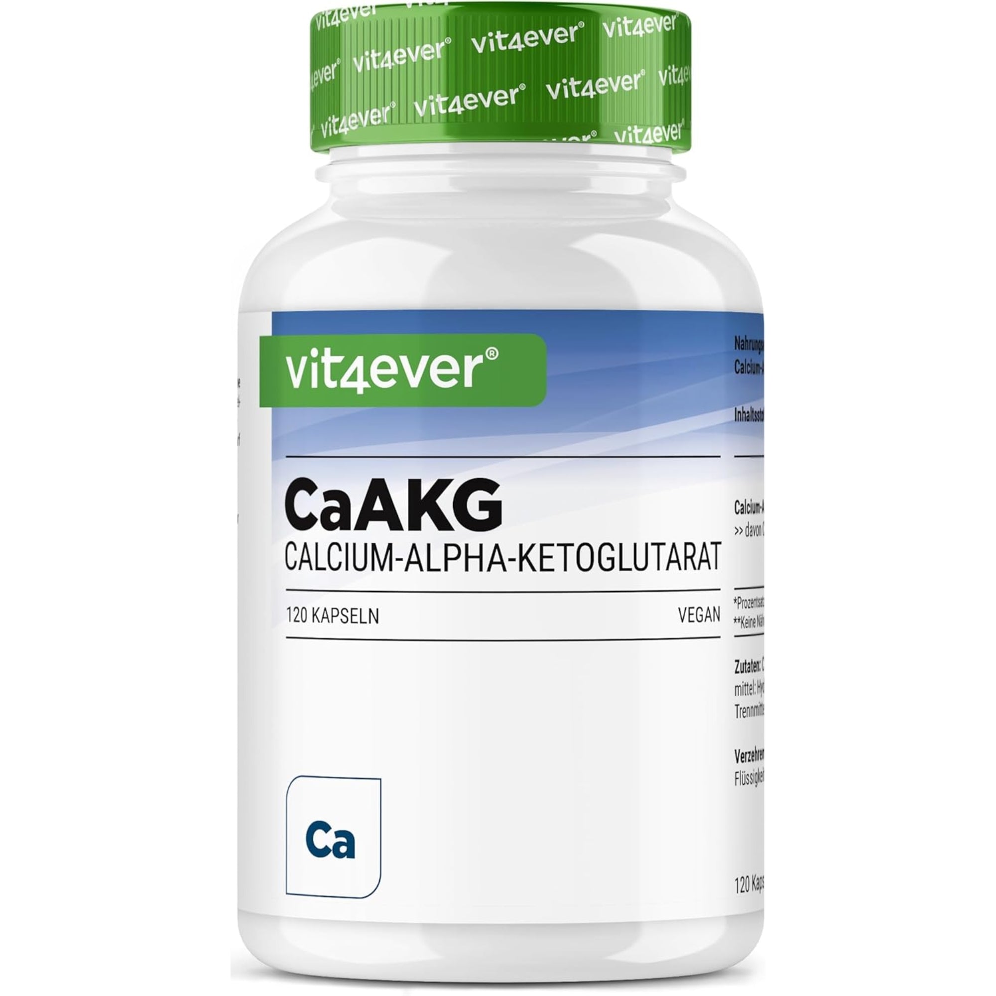 Vit4ever Calcium-Alpha-Ketoglutarat CaAKG - 120 Kapseln