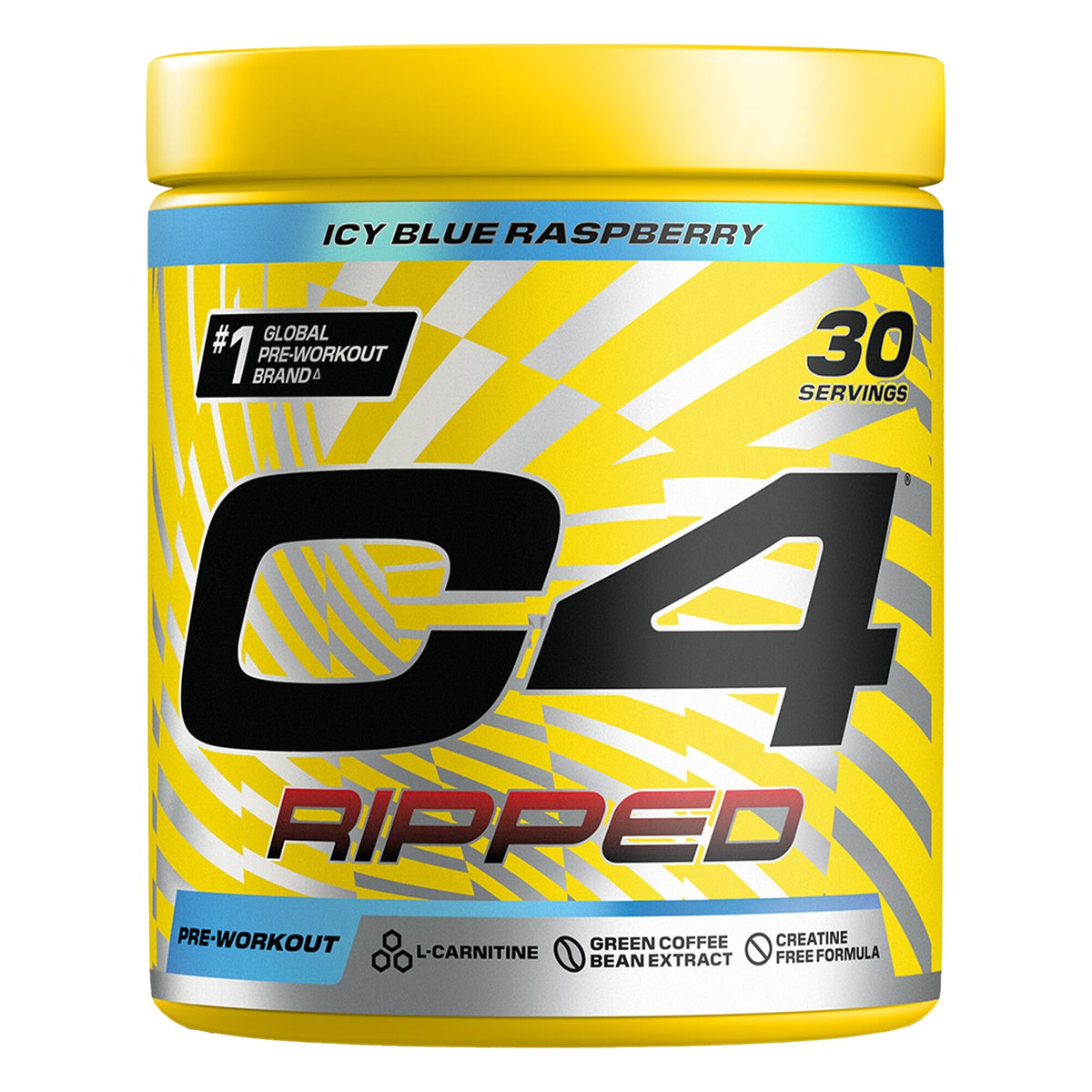 C4 Ripped Pre-Workout Icy Blue Raspberry - 189 Gramm - Cellucor