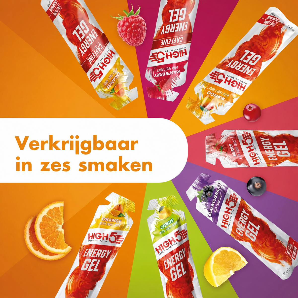 HIGH5 Energy Gel Orange | 20 x 40 g | 23 g Kohlenhydrate pro Gel