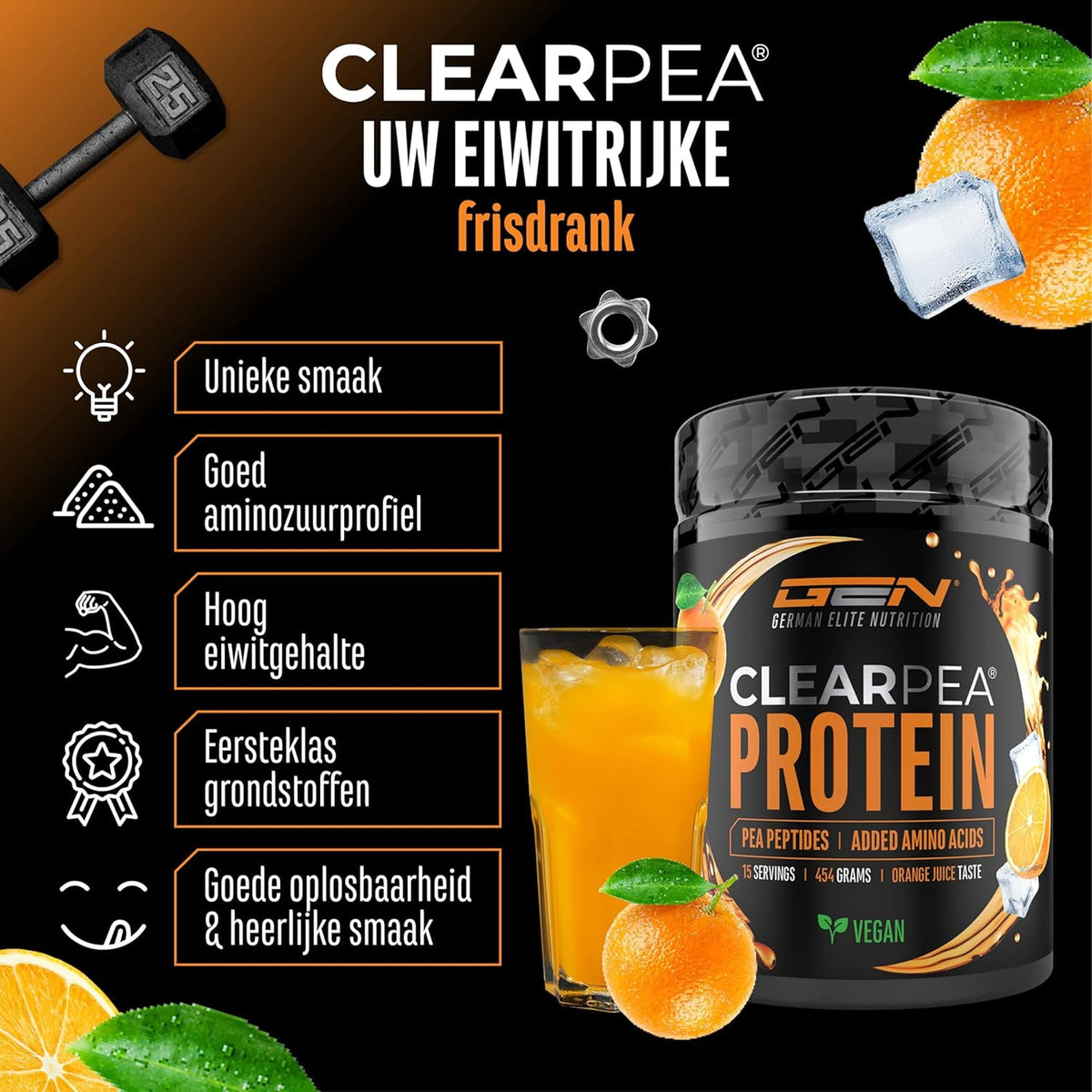 ClearPea Vegan Clear Protein | 454 g | German Elite Nutrition