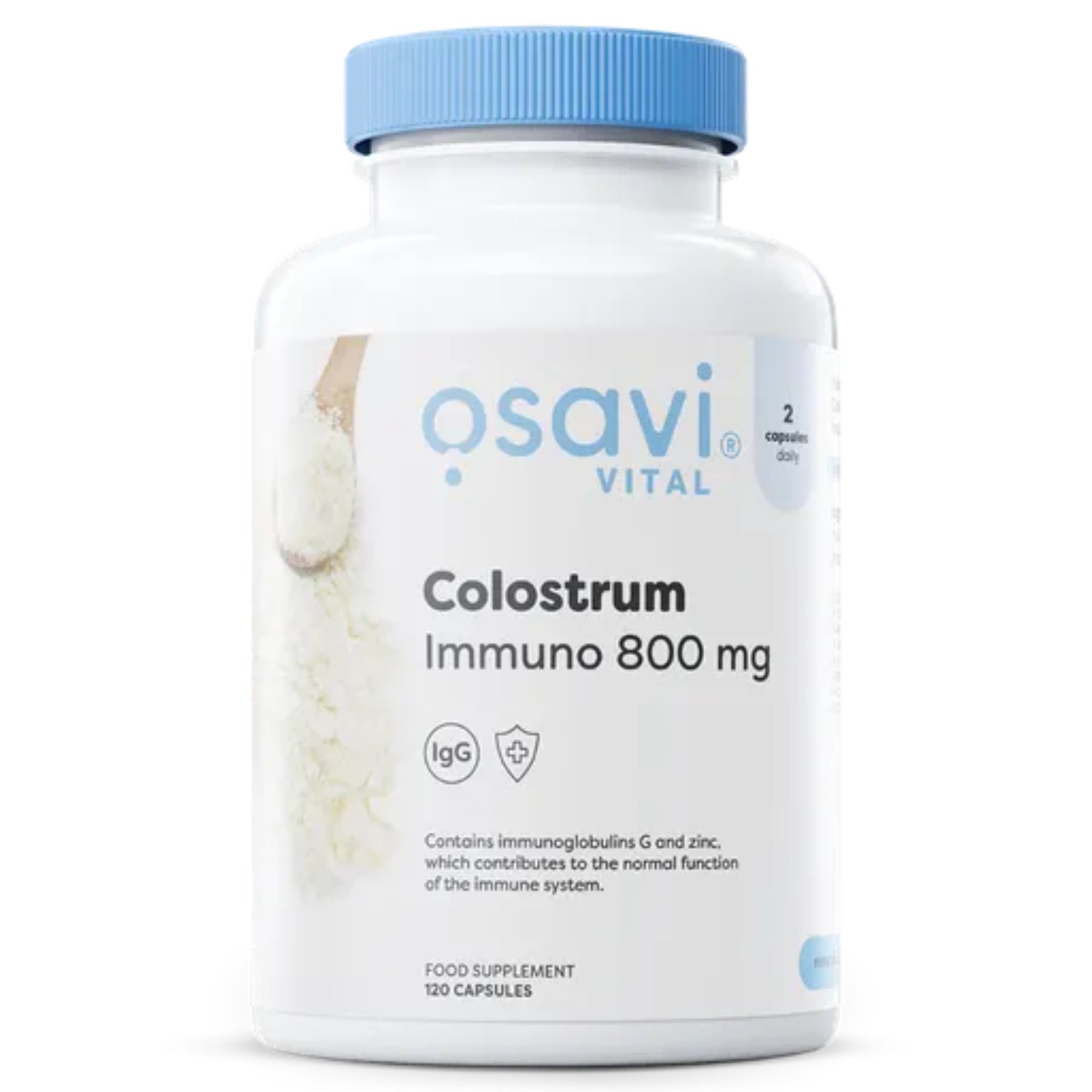 Osavi Colostrum Immuno 800mg mit Zink – 120 Kapseln Bovine Colostrum und Zink Nahrungsergänzungsmittel