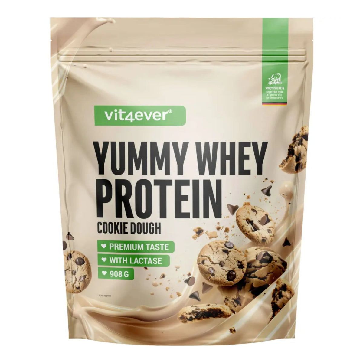 Vit4ever Yummy Whey Protein Cookie Dough Eiweißshake 908 g