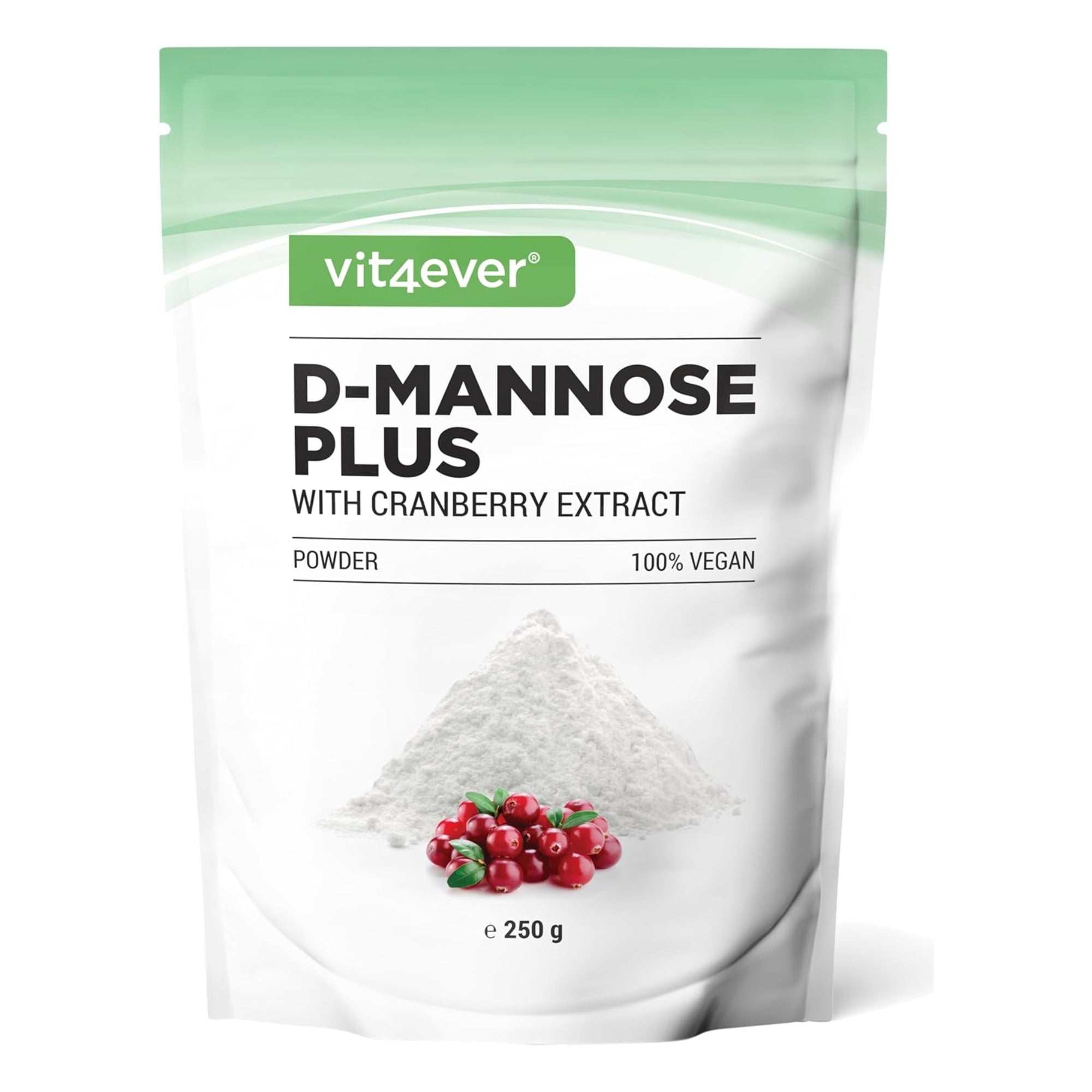 Vit4ever D-Mannose + Cranberry Pulver - 250 g