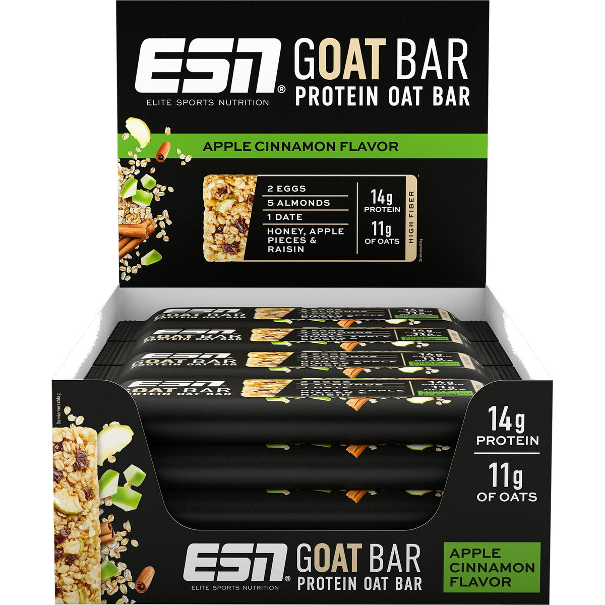 GOAT Bar Frühstücksriegel Apple Cinnamon | 12 Riegel | ESN