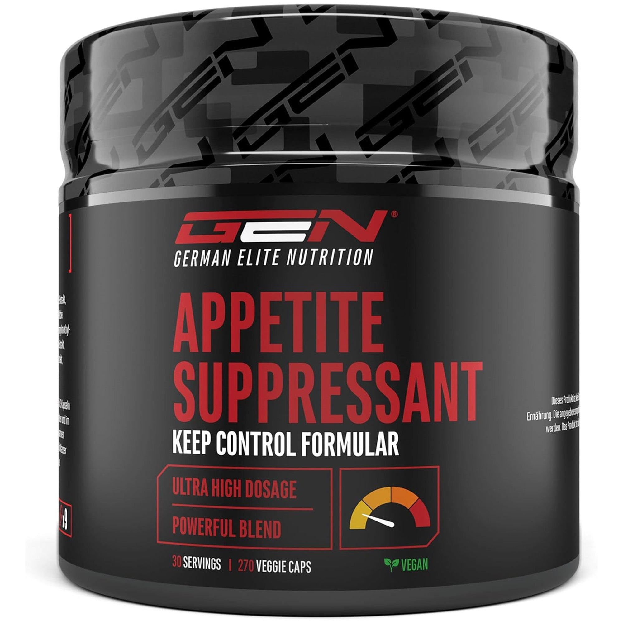 Natürlicher Appetitzügler | 270 Kapseln | German Elite Nutrition