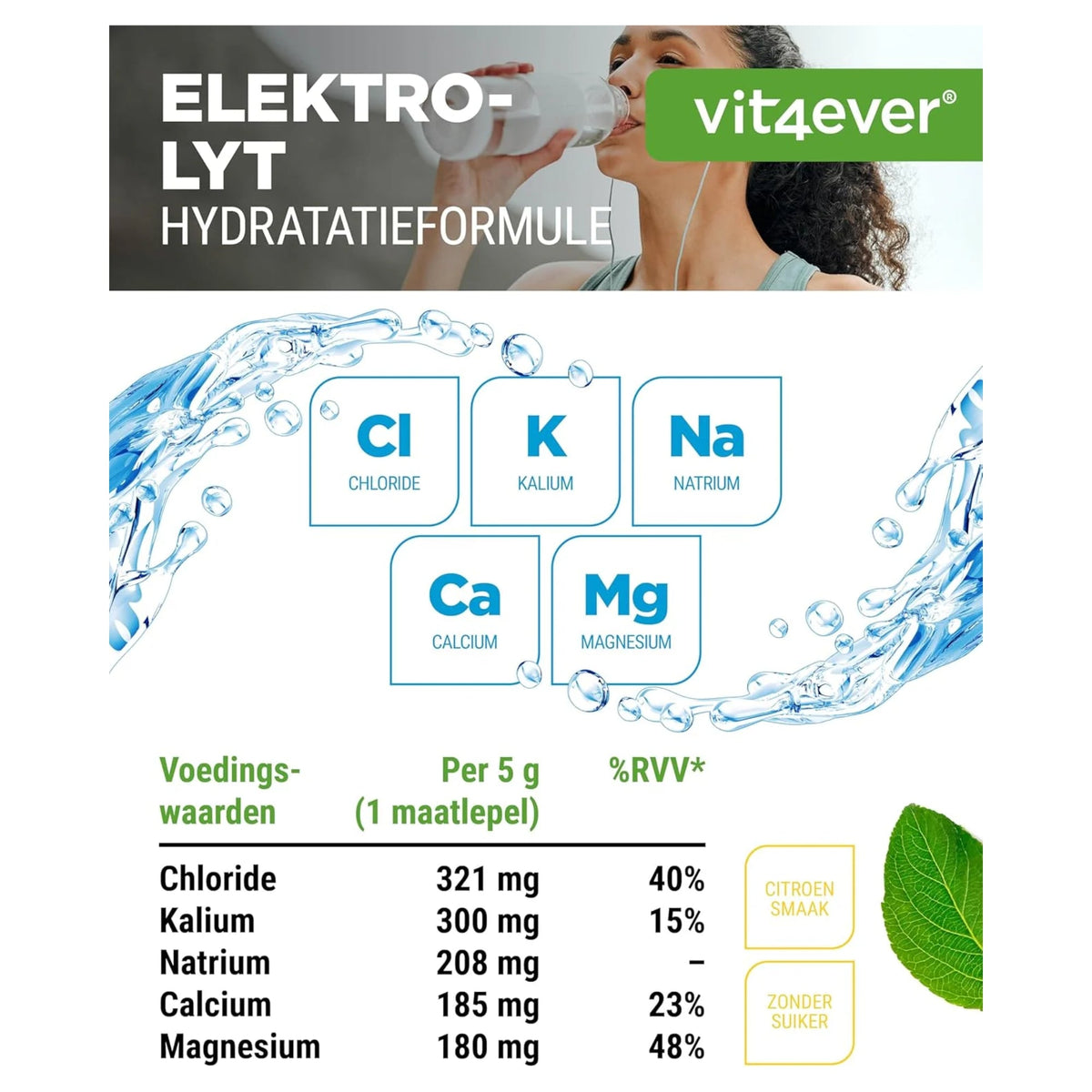 Electrolyte Hydration Formula Zitrone | 200 oder 400 g | Vit4ever