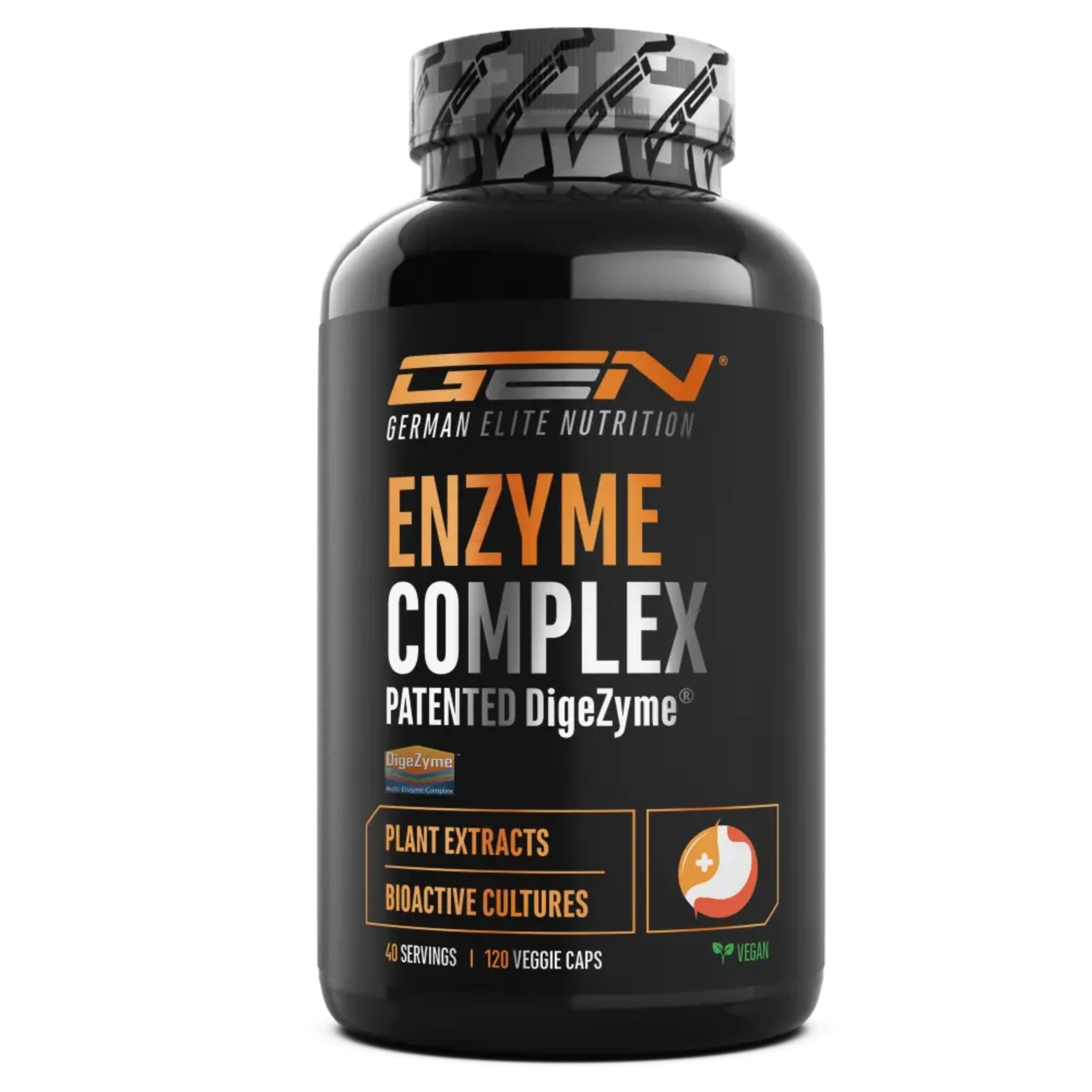 Enzyme Complex (DigeZyme®, Probiotika & Pflanzenextrakte) | 120 Kapseln | German Elite Nutrition