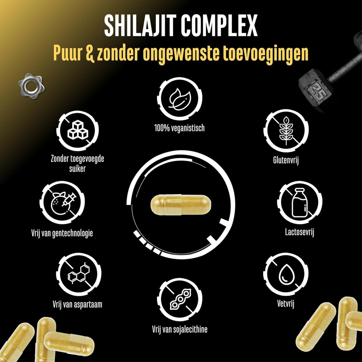 Shilajit Complex (Shilajit, Triphala, Tulsi, Ginseng, Schisandra & Piperine) | 180 Kapseln | German Elite Nutrition