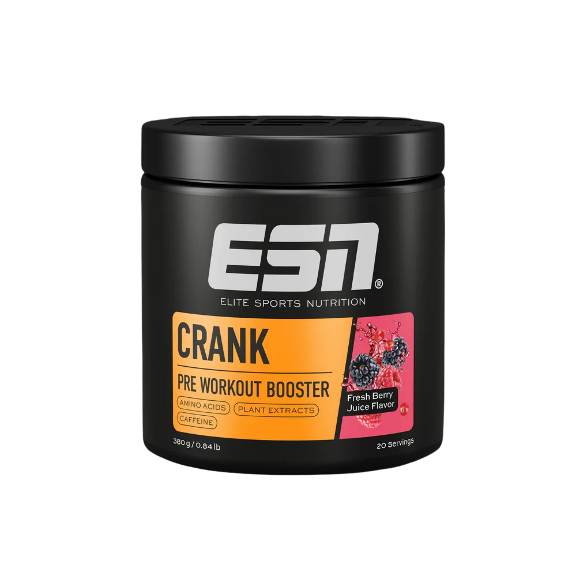 ESN Crank Pre-Workout Fresh Berry Juice 380g