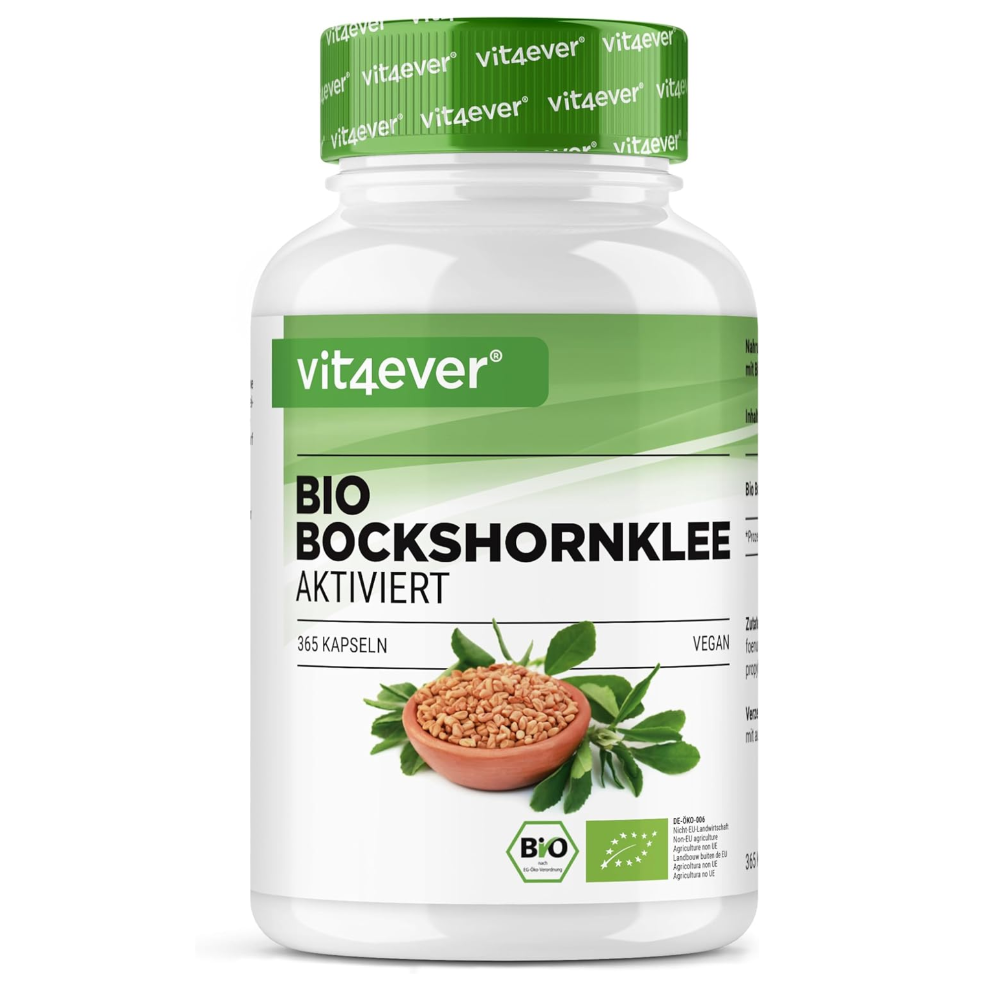 Vit4ever Bio Bockshornklee 2600mg - 365 Kapseln
