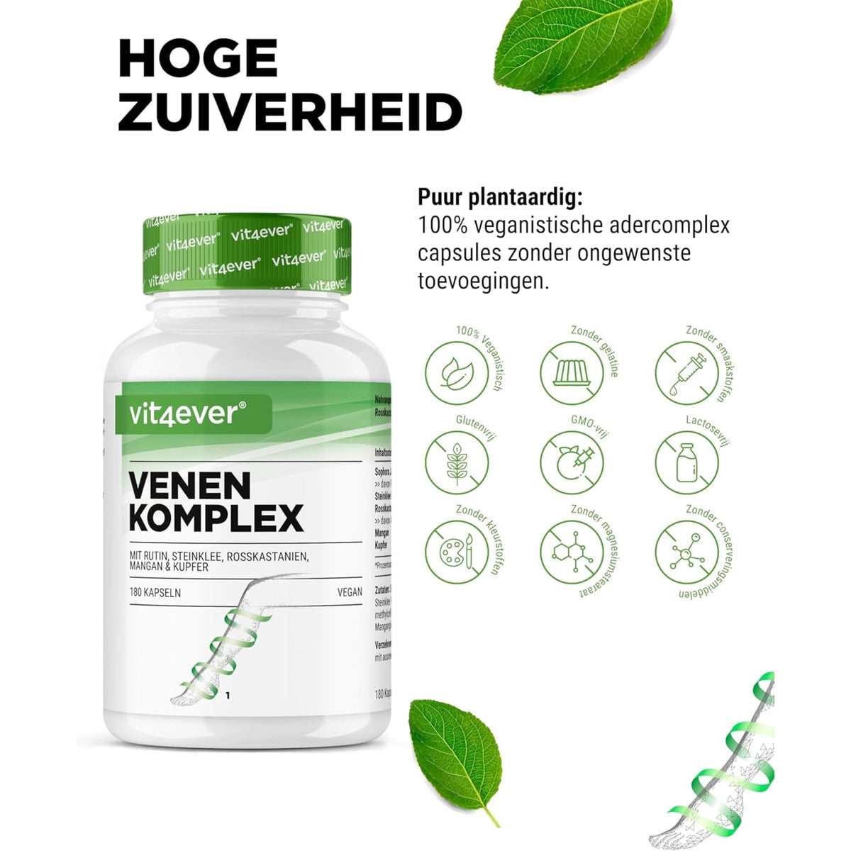 Venen Complex mit Honigbaum & Escin | 180 Kapseln | Vit4ever