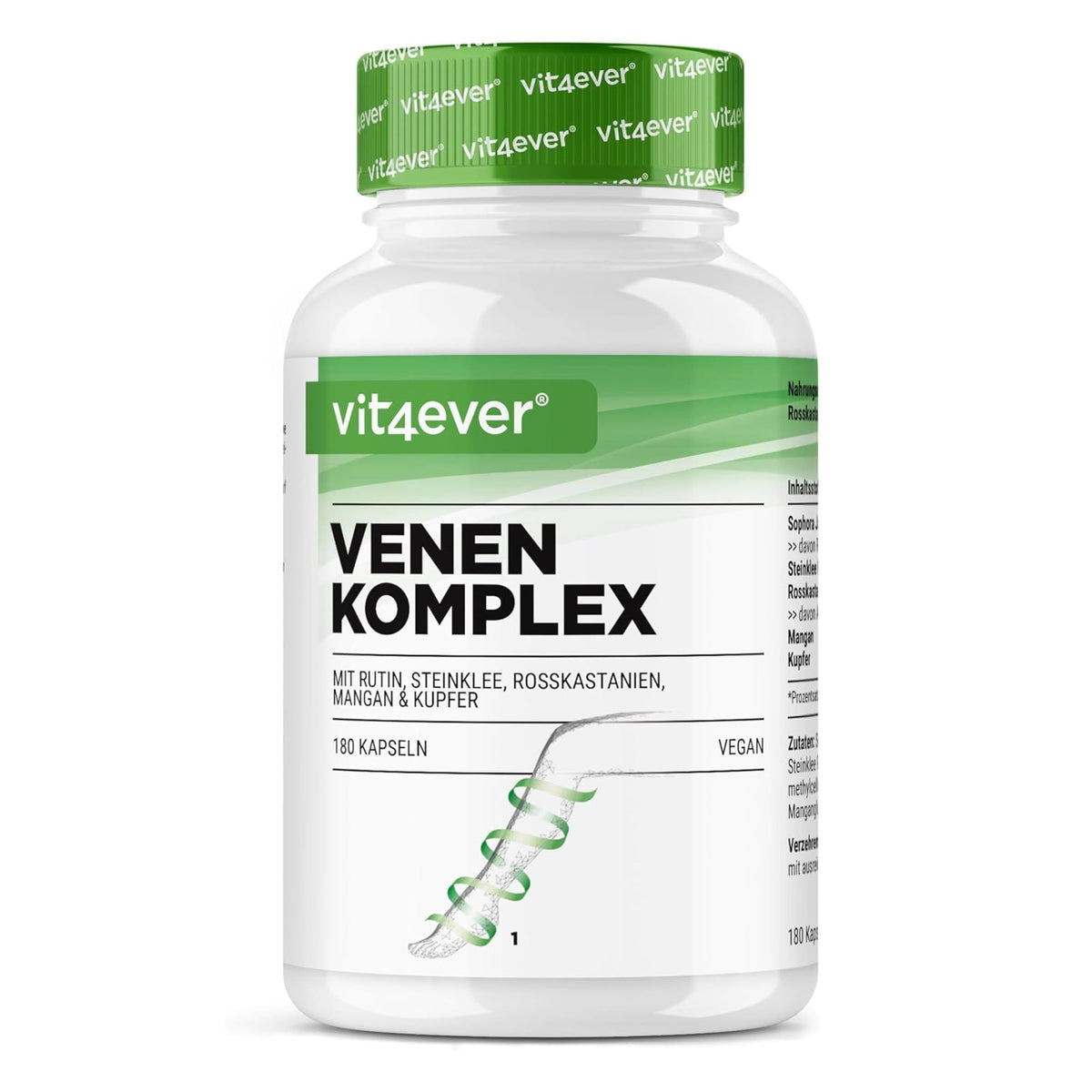 Vit4ever Venen Complex mit Honigbaum und Rosskastanie - 180 Kapseln