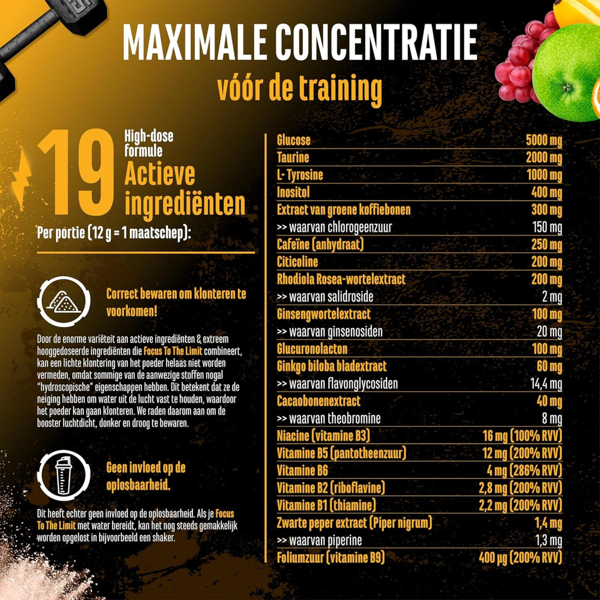 Focus to the Limit | Pre-Workout | 240 g | German Elite Nutrition