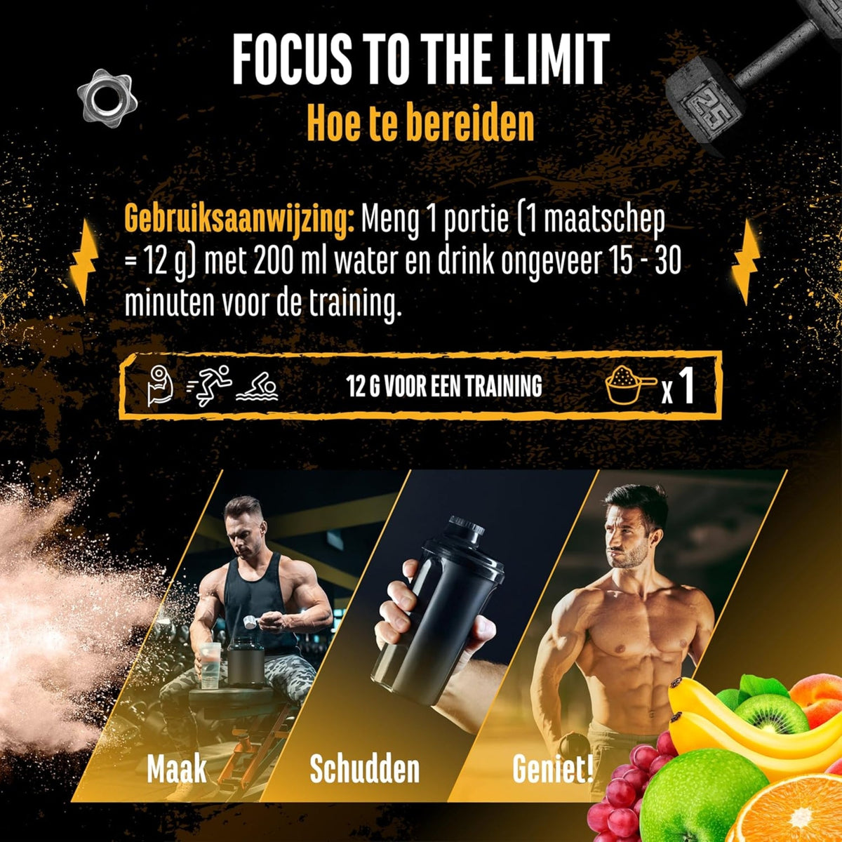 Focus to the Limit | Pre-Workout | 240 g | German Elite Nutrition