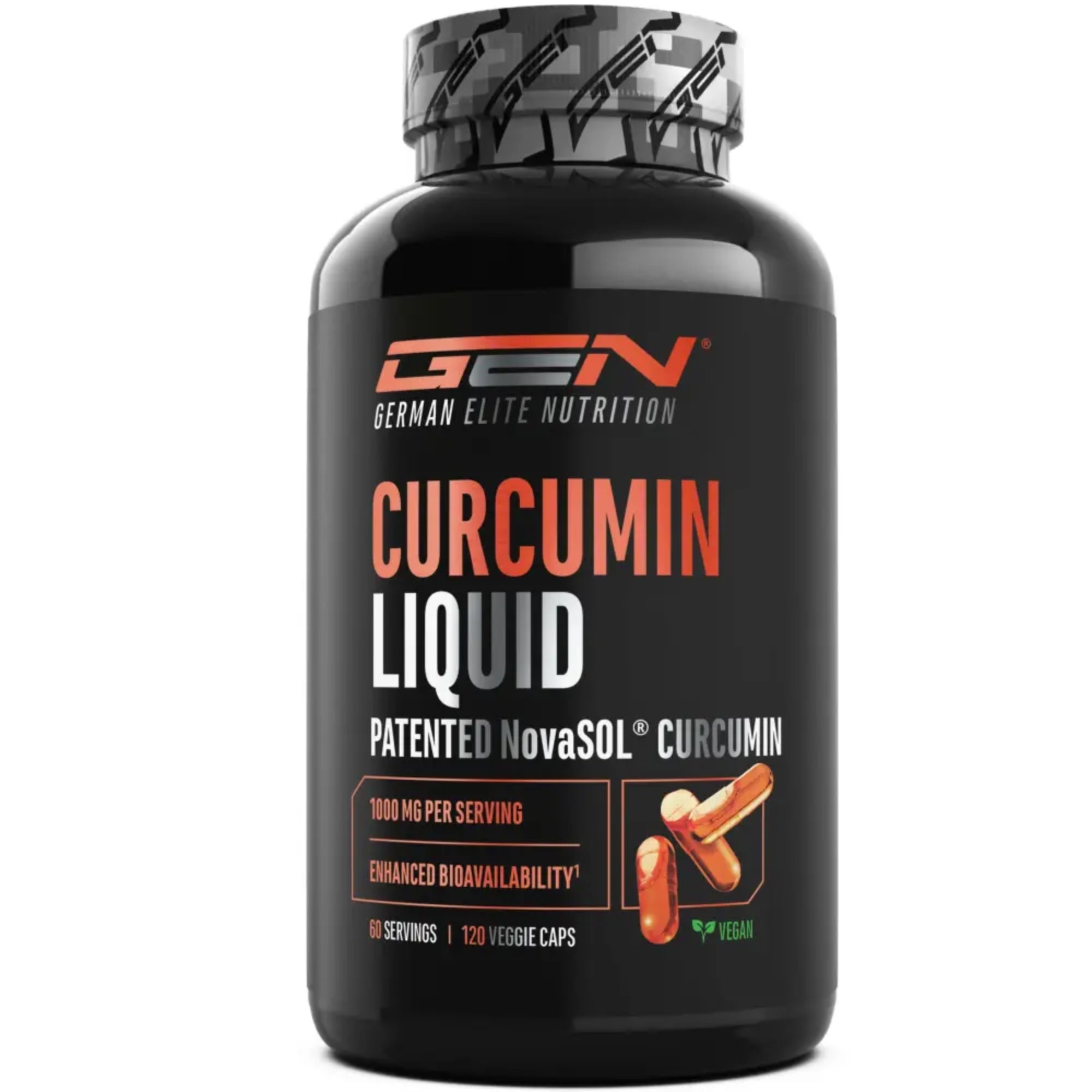 Curcumin Flüssig (NovaSOL® Curcumin 1000mg) | 120 Kapseln | German Elite Nutrition