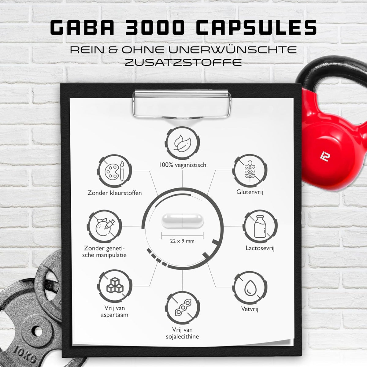 GABA (Gamma-Aminobuttersäure) 750mg | 320 Kapseln | German Elite Nutrition