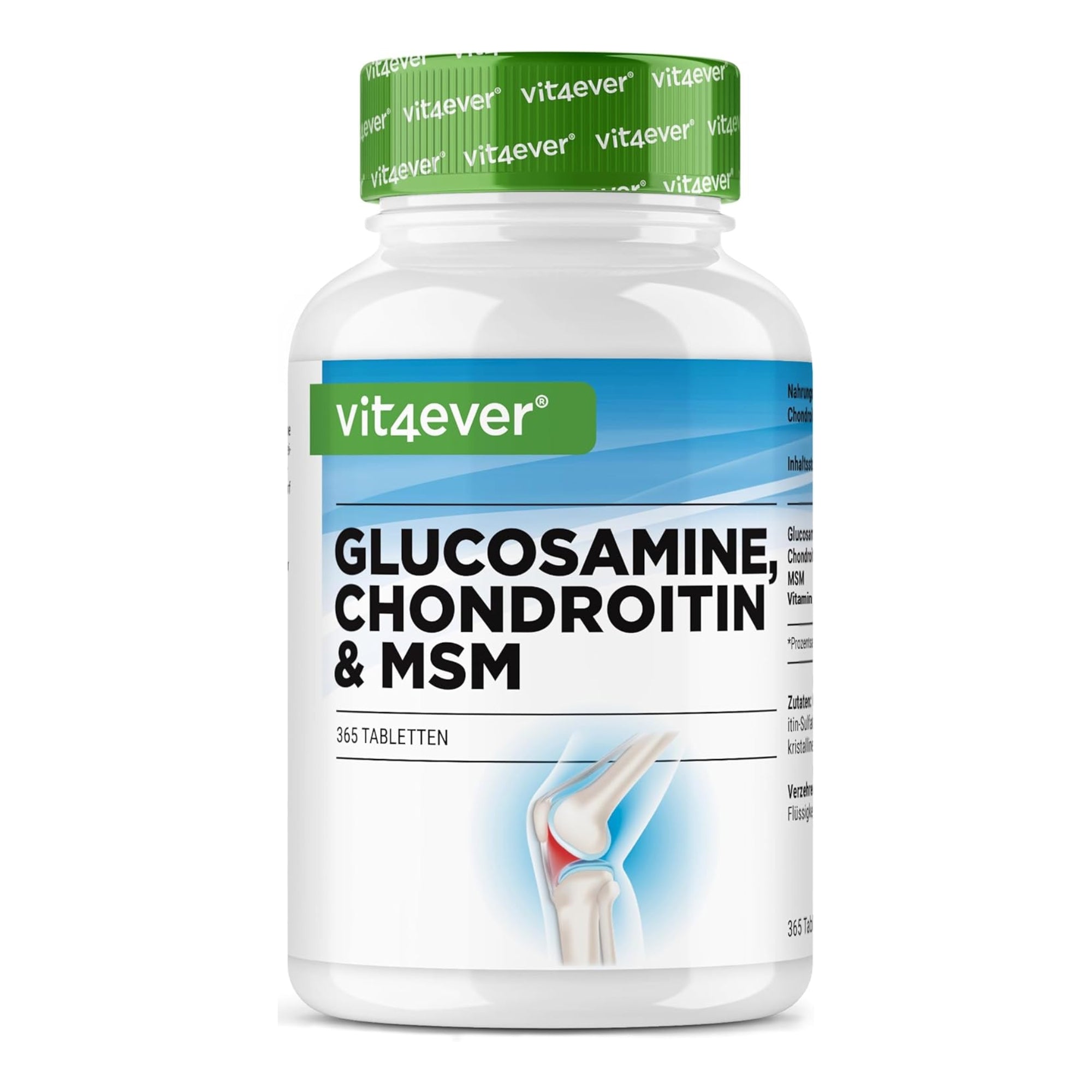 Vit4ever Glucosamin Chondroitin & MSM - 365 Tabletten