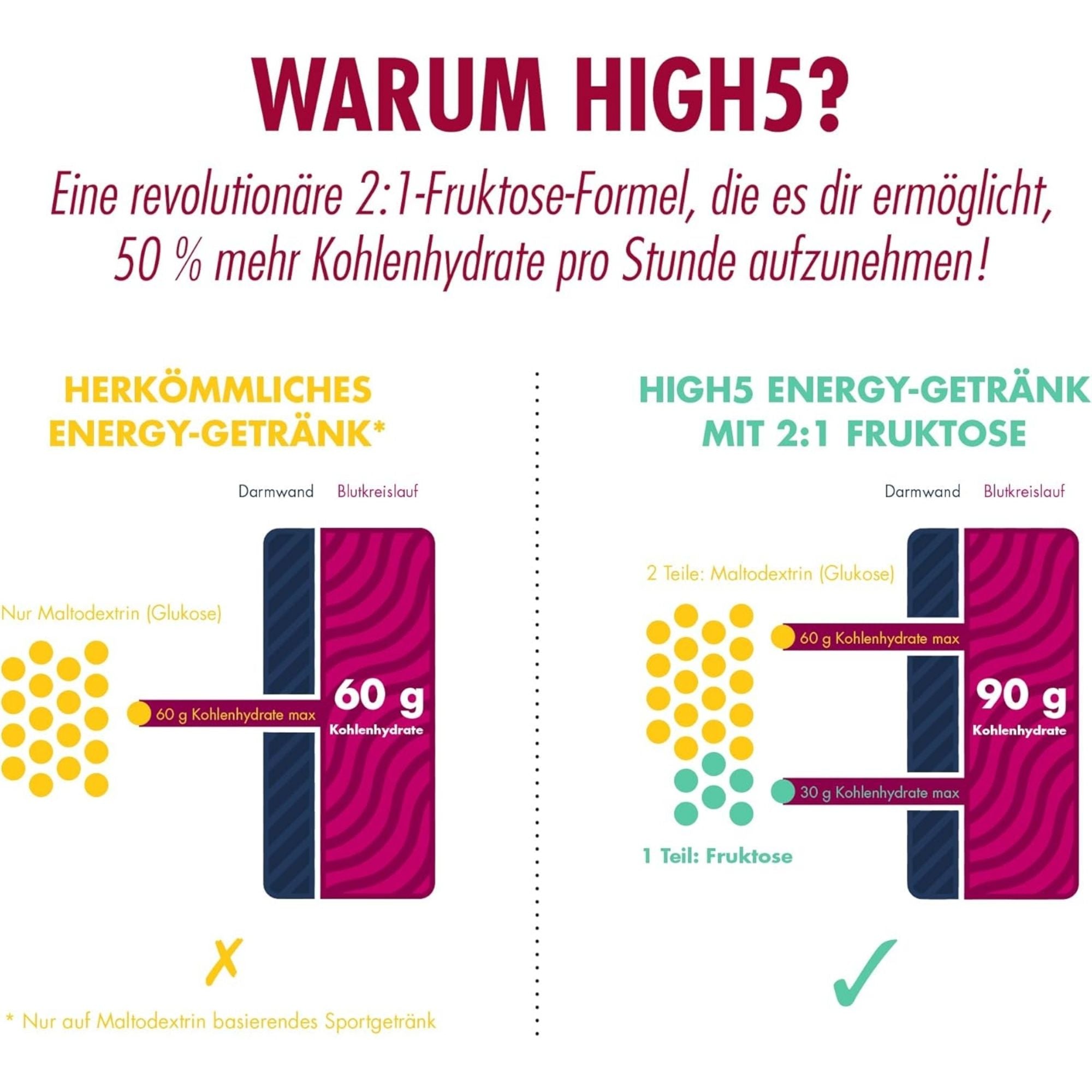 HIGH5 Energy Drink Beere | Kohlenhydrat-Elektrolytpulver