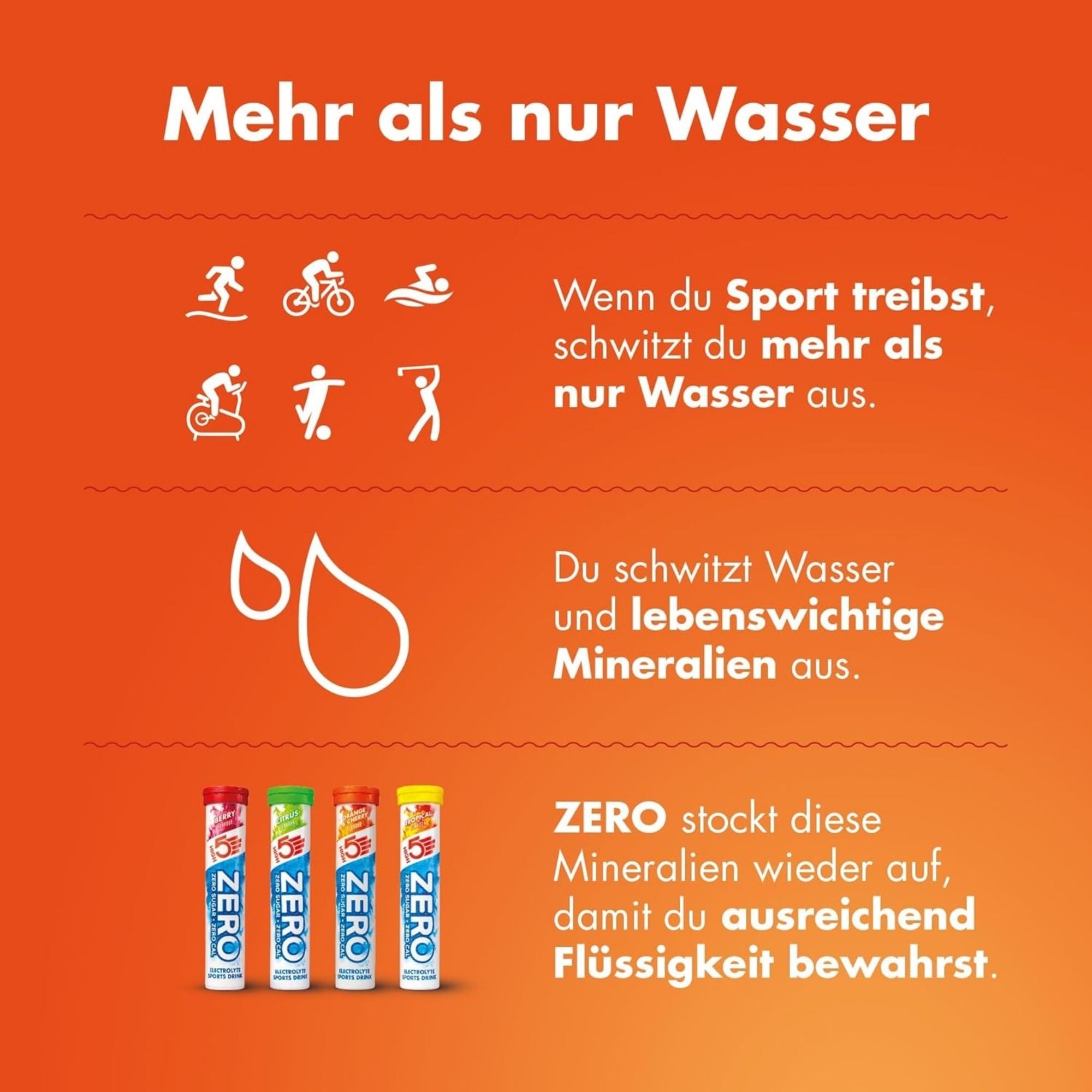 HIGH5 ZERO Orange & Kirsche | Elektrolyt-Brausetabletten