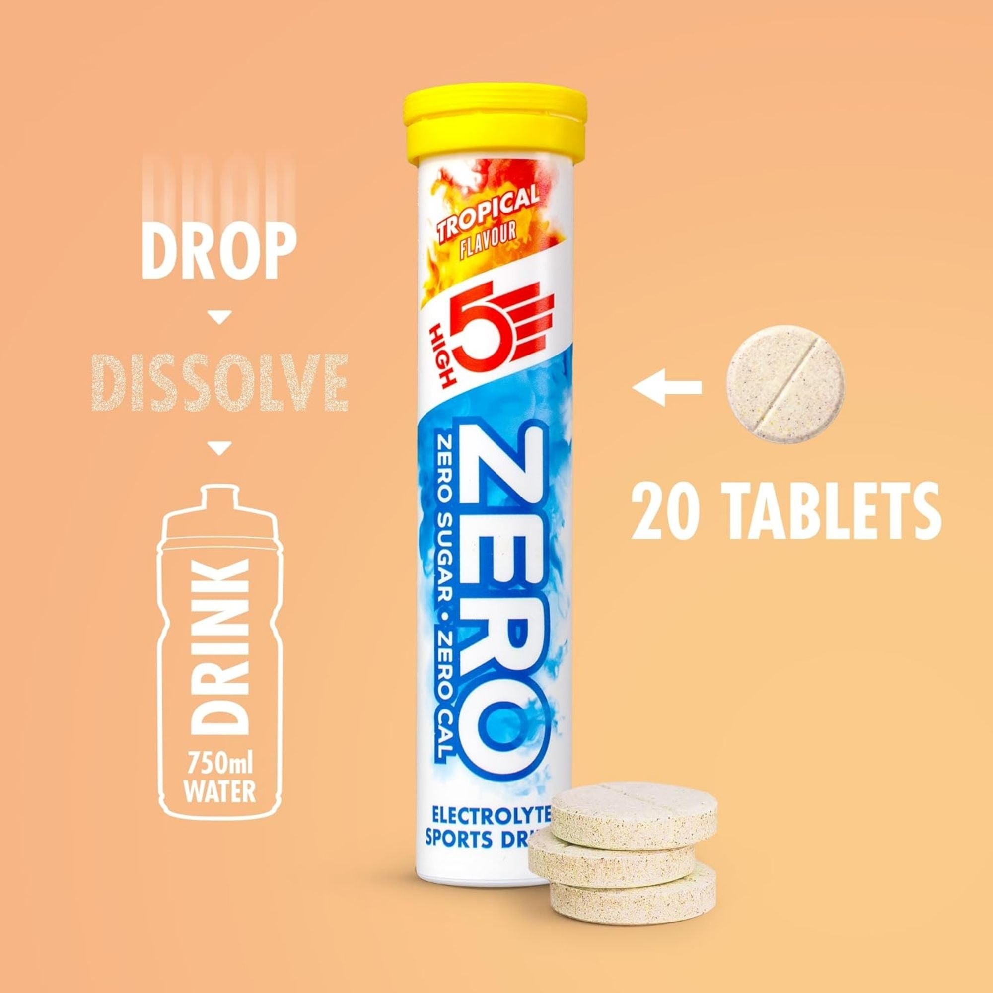 HIGH5 ZERO Tropical | Elektrolyt-Brausetabletten