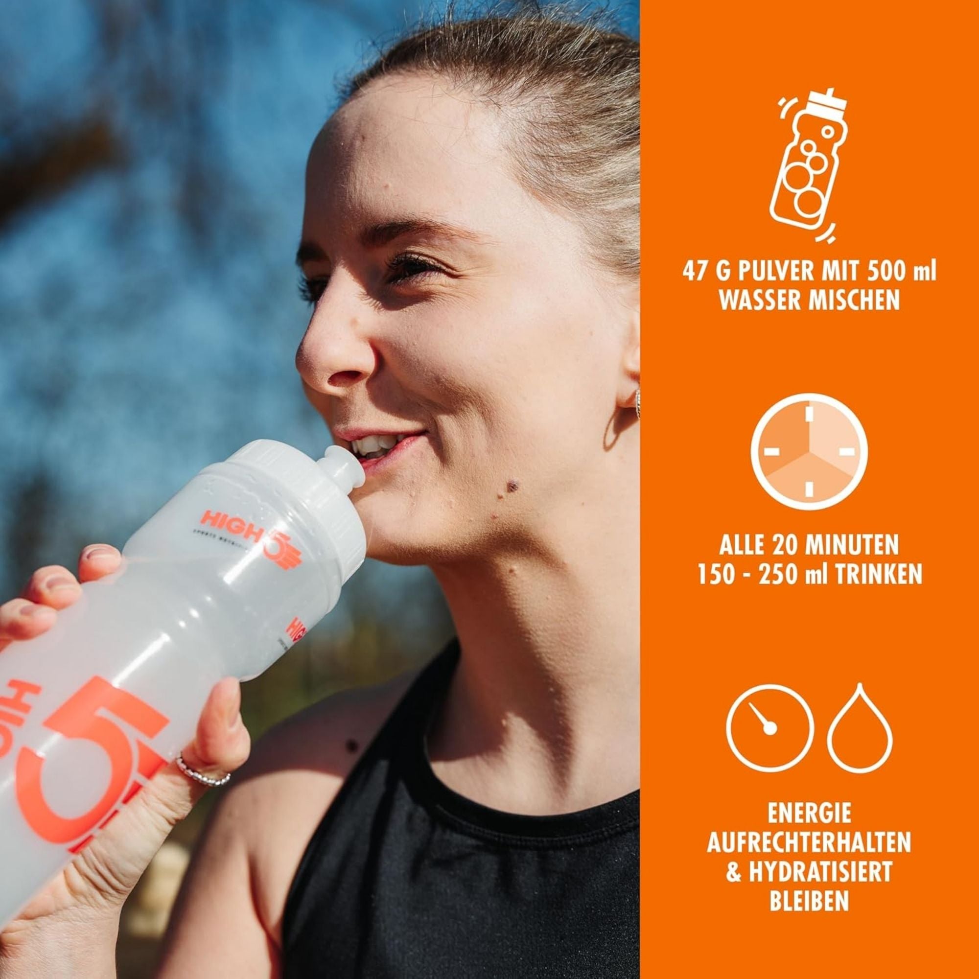 HIGH5 Energy Drink Orange | Kohlenhydrat-Elektrolytpulver