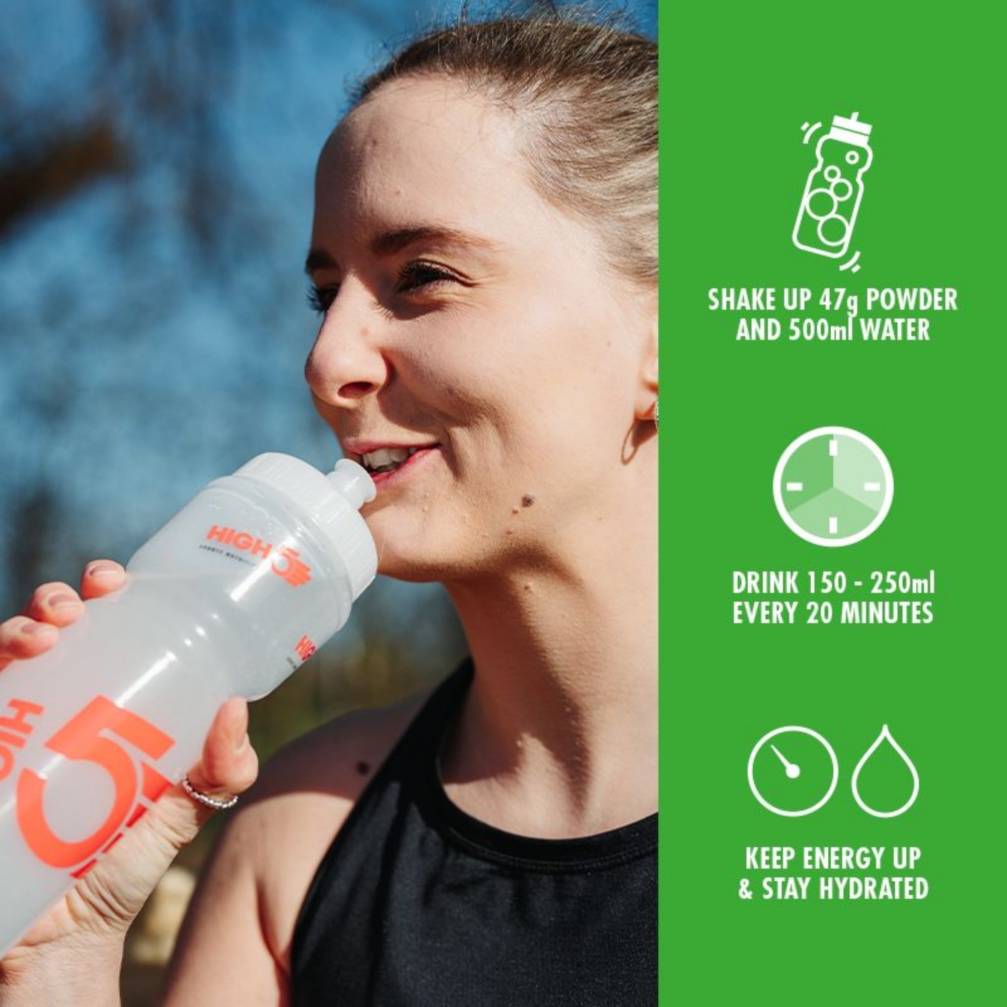 HIGH5 Energy Drink Caffeine Citrus | Kohlenhydrat-Elektrolytmix