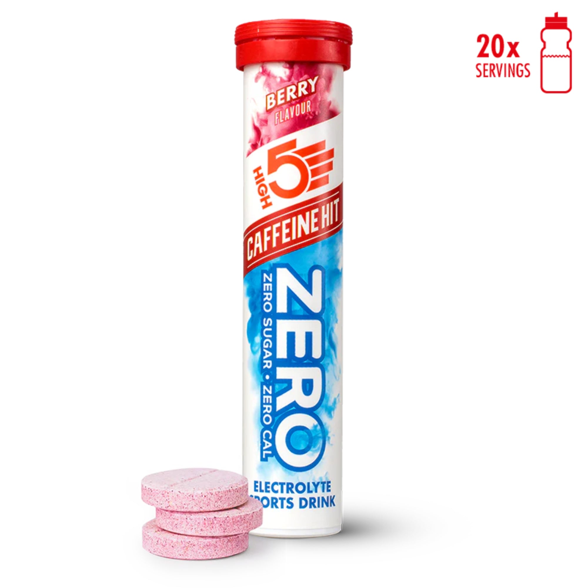 HIGH5 ZERO Caffeine Hit Beere | Elektrolyt-Brausetabletten