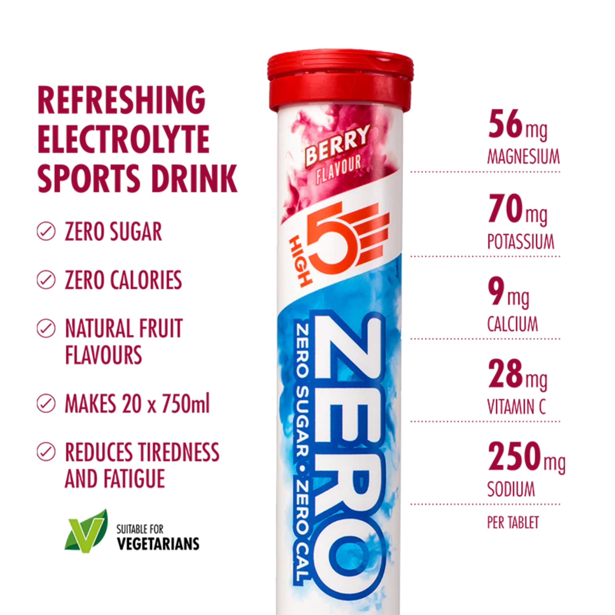 HIGH5 ZERO Elektrolyt-Brausetabletten Mixed Flavours | 3 x 20 Tabletten