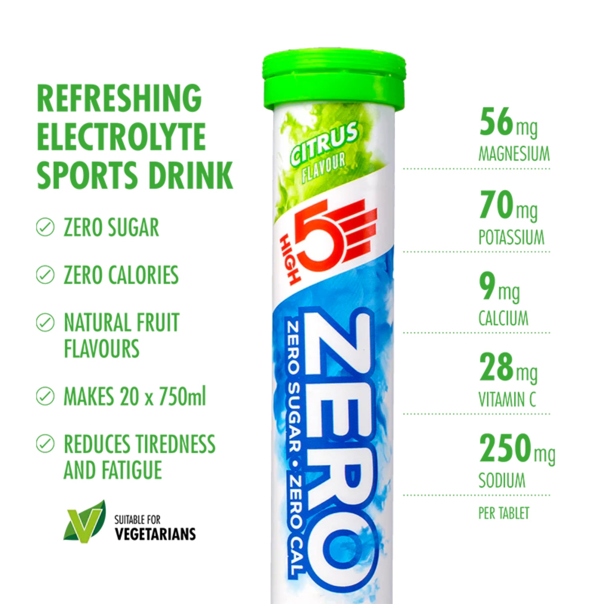 HIGH5 ZERO Elektrolyt-Brausetabletten Variety Pack | 3 x 20 Tabletten