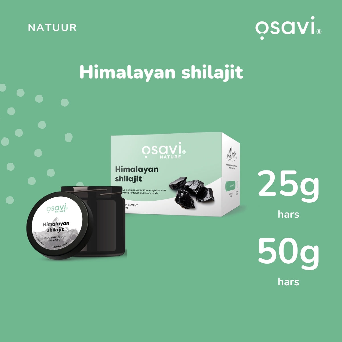 Himalaya Shilajit (Asphaltum punjabianum) 500 mg | 25 g | Osavi