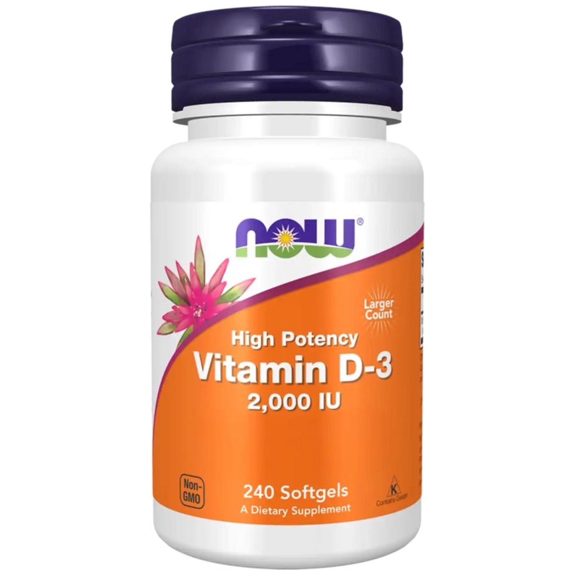 Vitamin D3 2000 I.E. | Cholecalciferol | 240 Softgels | NOW Foods
