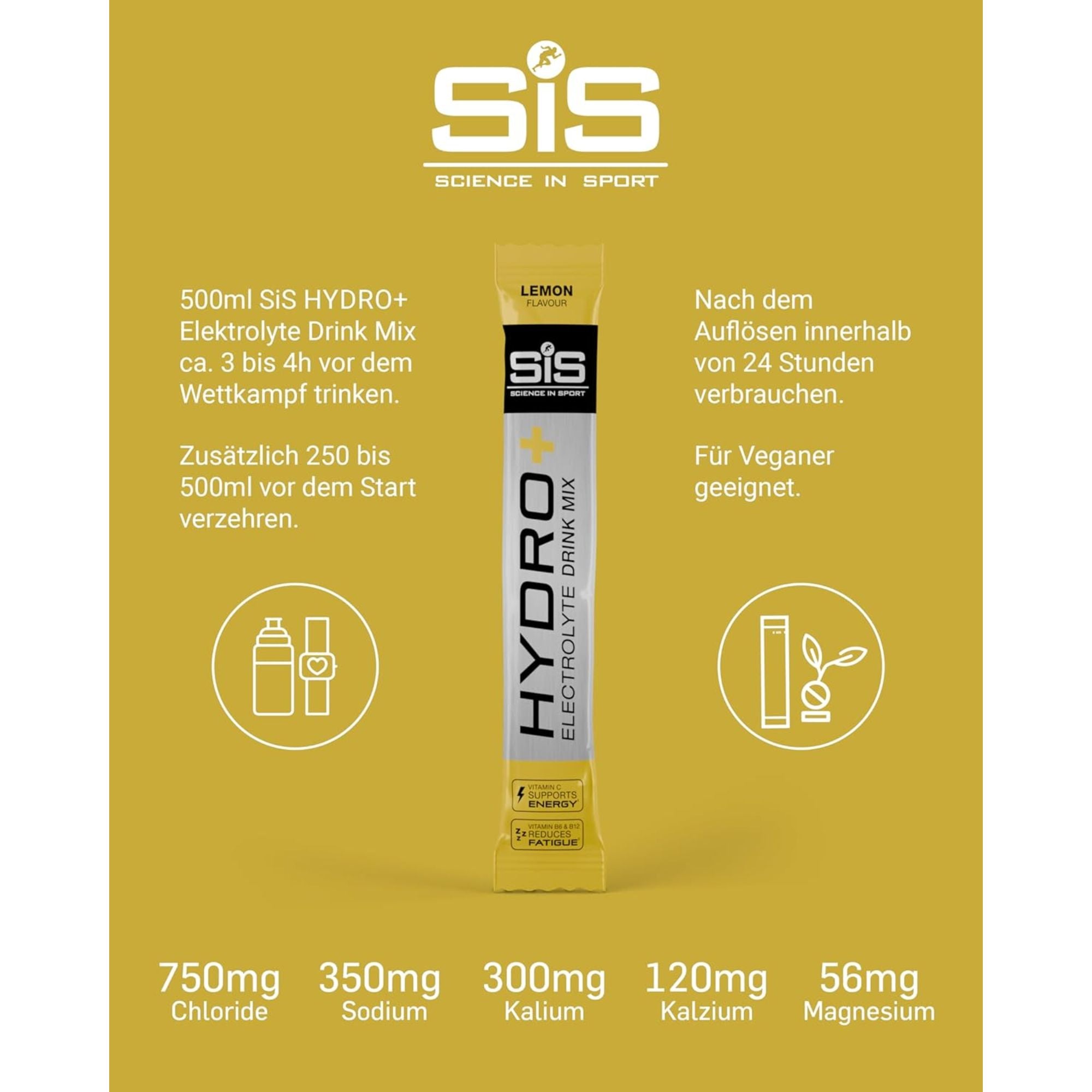 SiS Hydro+ Drink Mix | Elektrolyte | Lemon | 6er-Pack