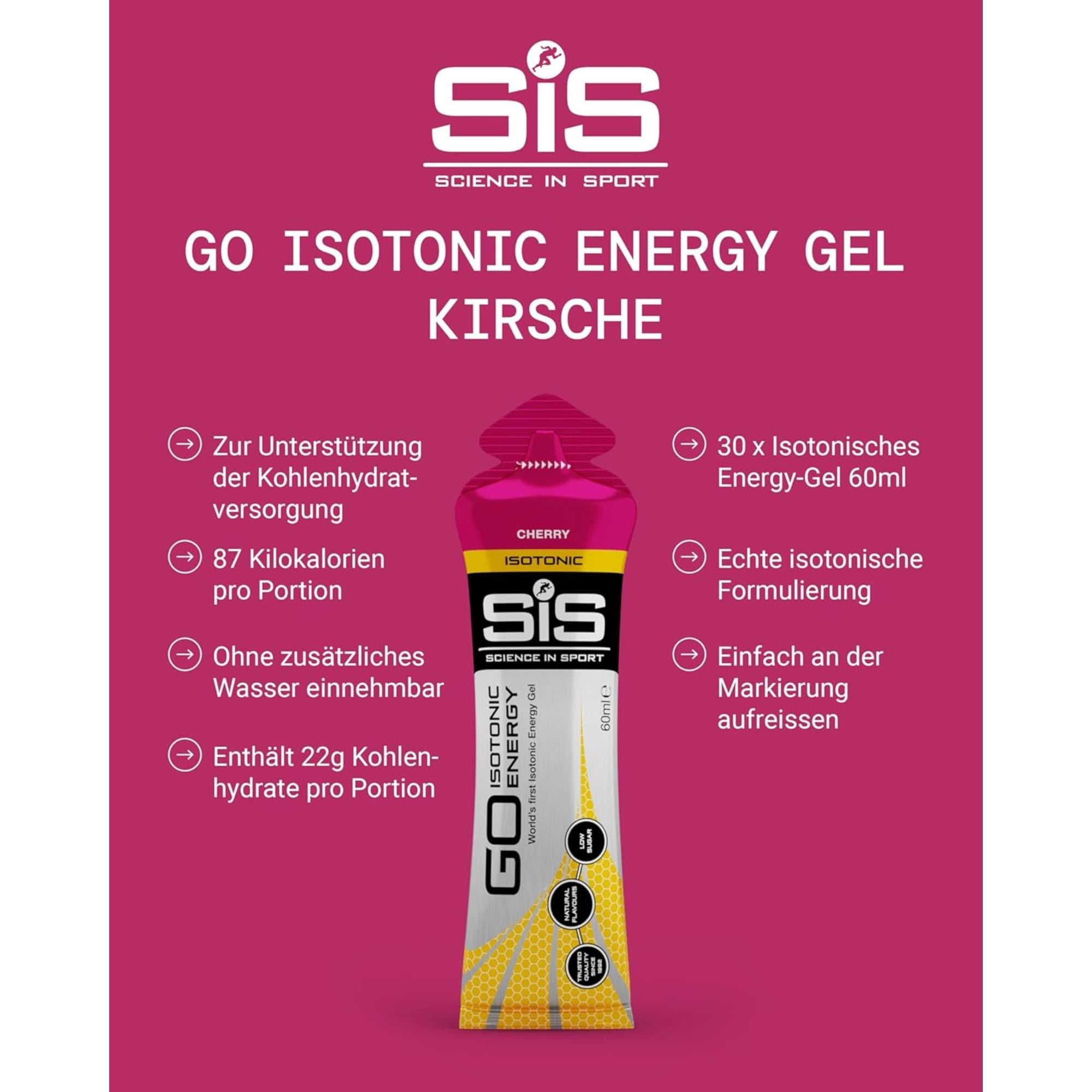 SiS Go Isotonic Energy Gel | Cherry