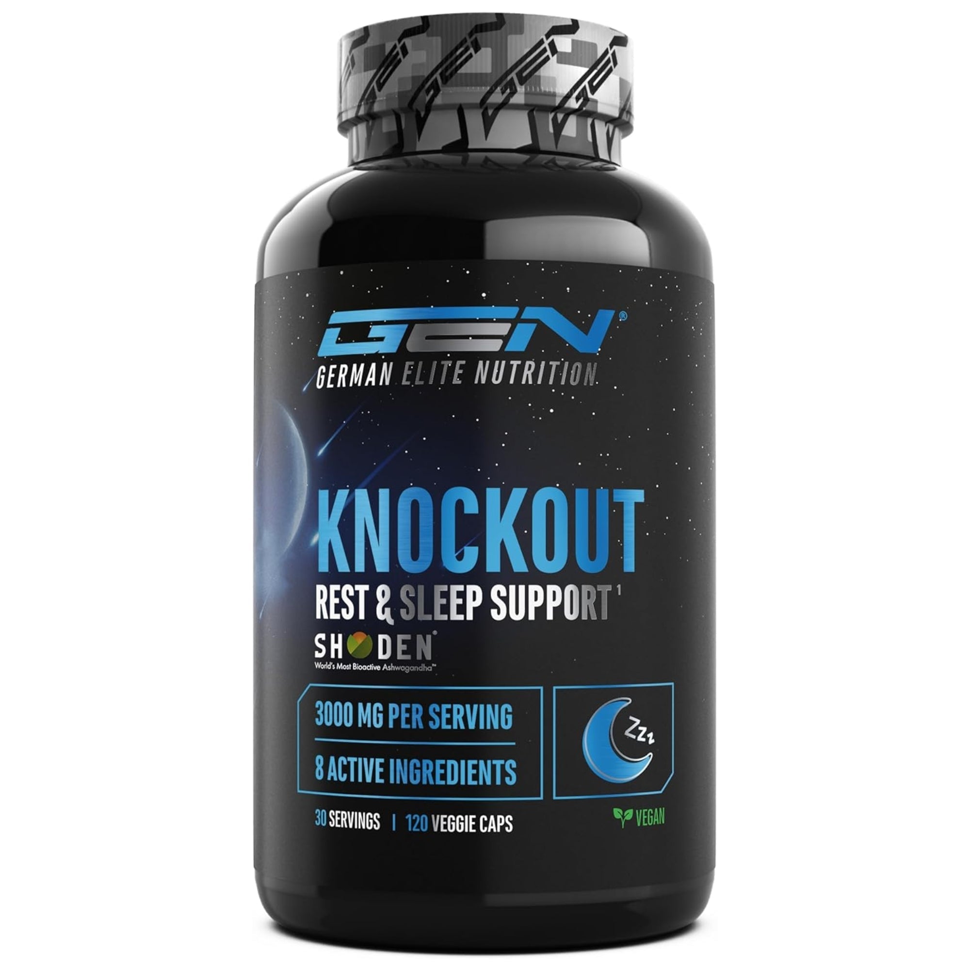 Knockout Shoden Ashwagandha & Magnesium | 120 Kapseln | German Elite Nutrition