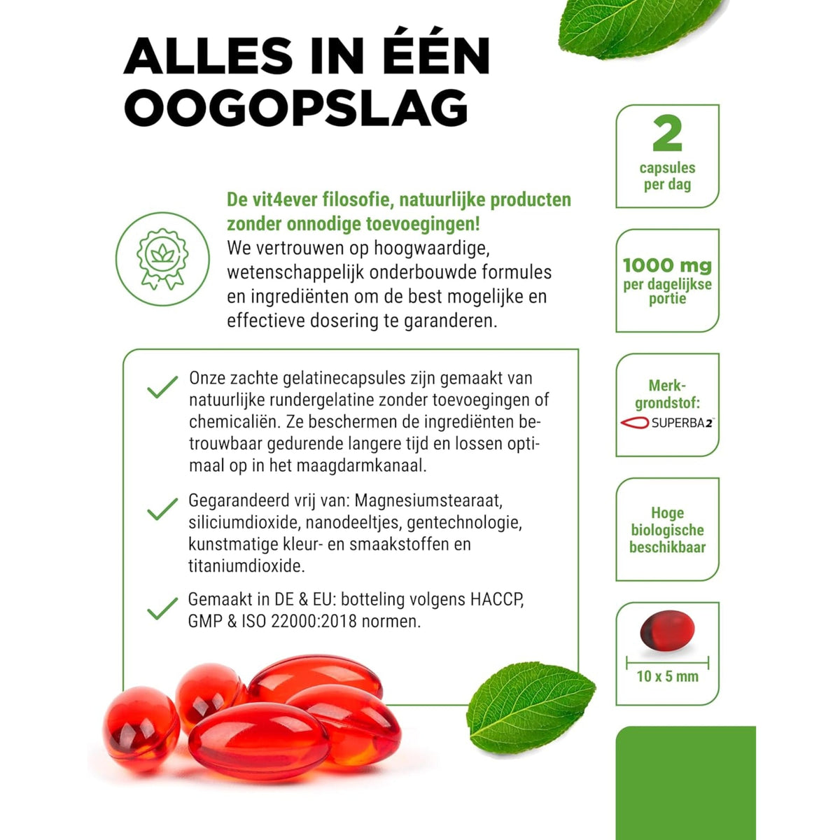 Krillöl Superba2 mit Omega 3 & Astaxanthin | 120 Softgels | Vit4ever