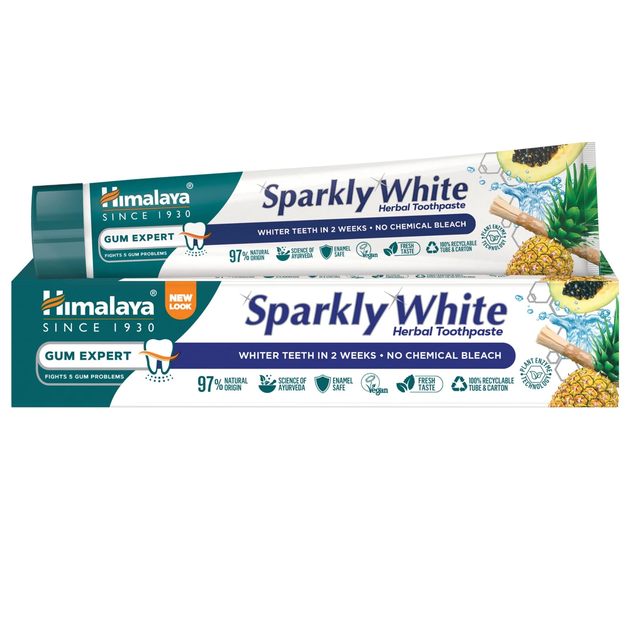 Gum Expert Kräuterzahnpasta Sparkly White | 75 ml | Himalaya