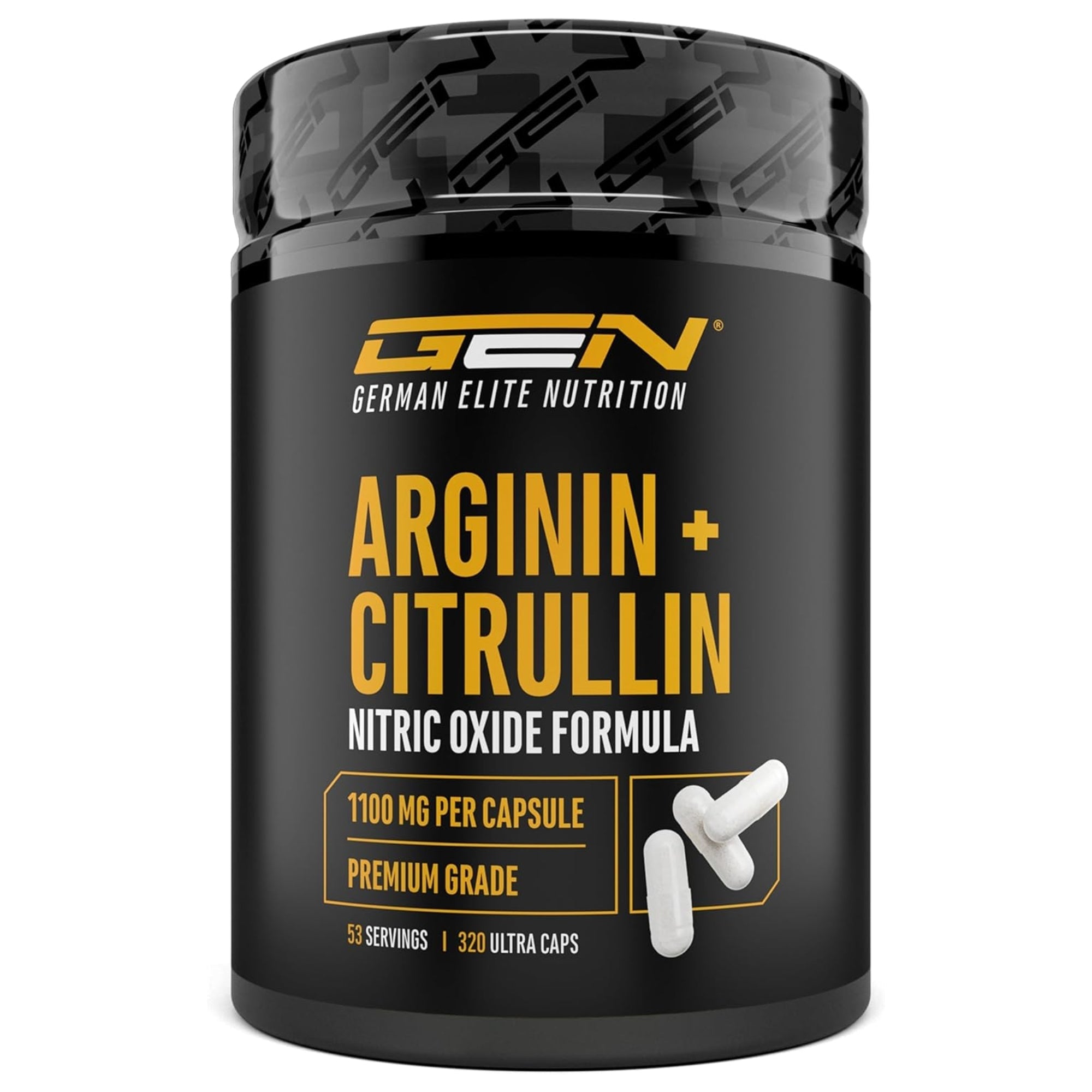L-Arginin + L-Citrullin 6600mg | 320 Kapseln | German Elite Nutrition