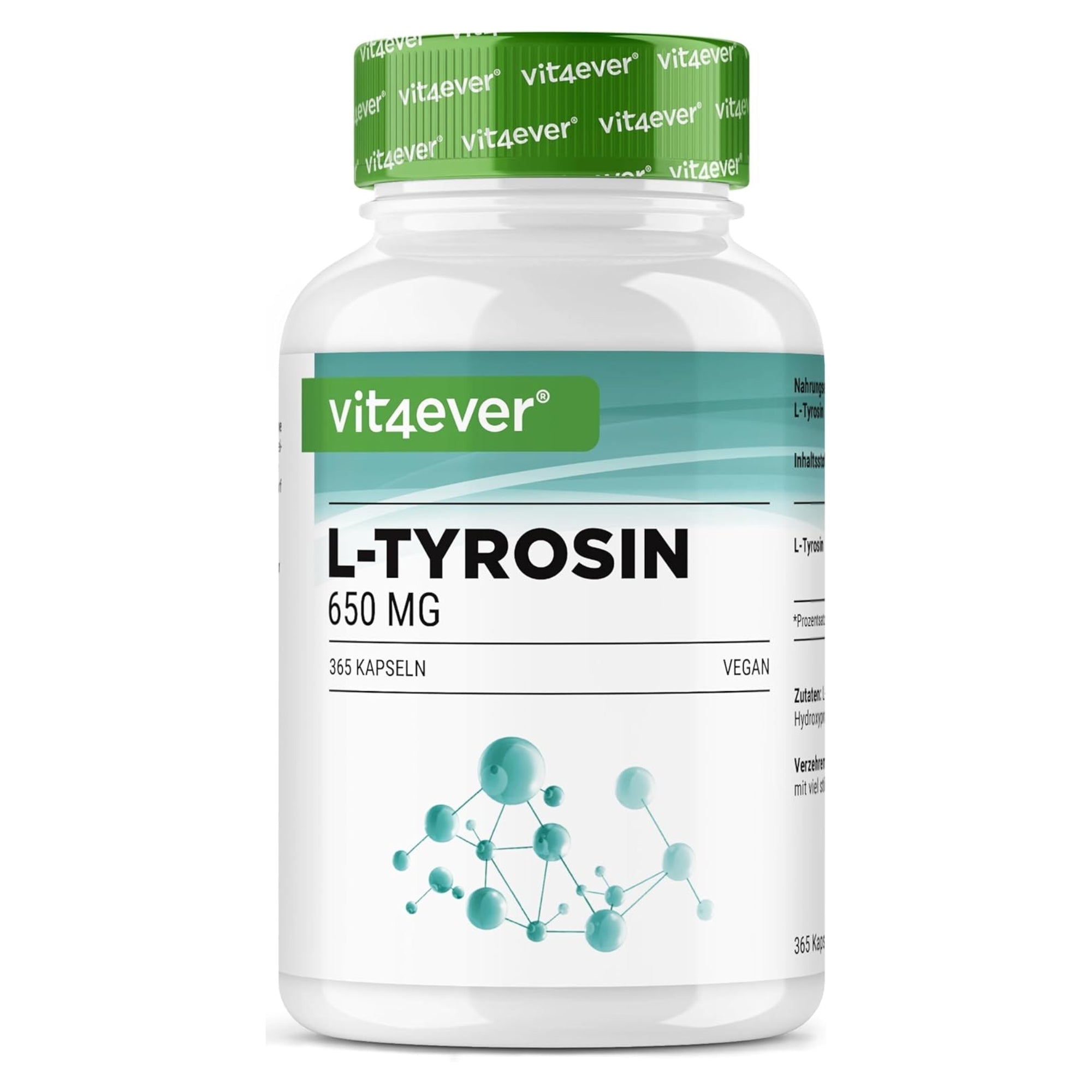 L-Tyrosin 650mg Kapseln von Vit4ever