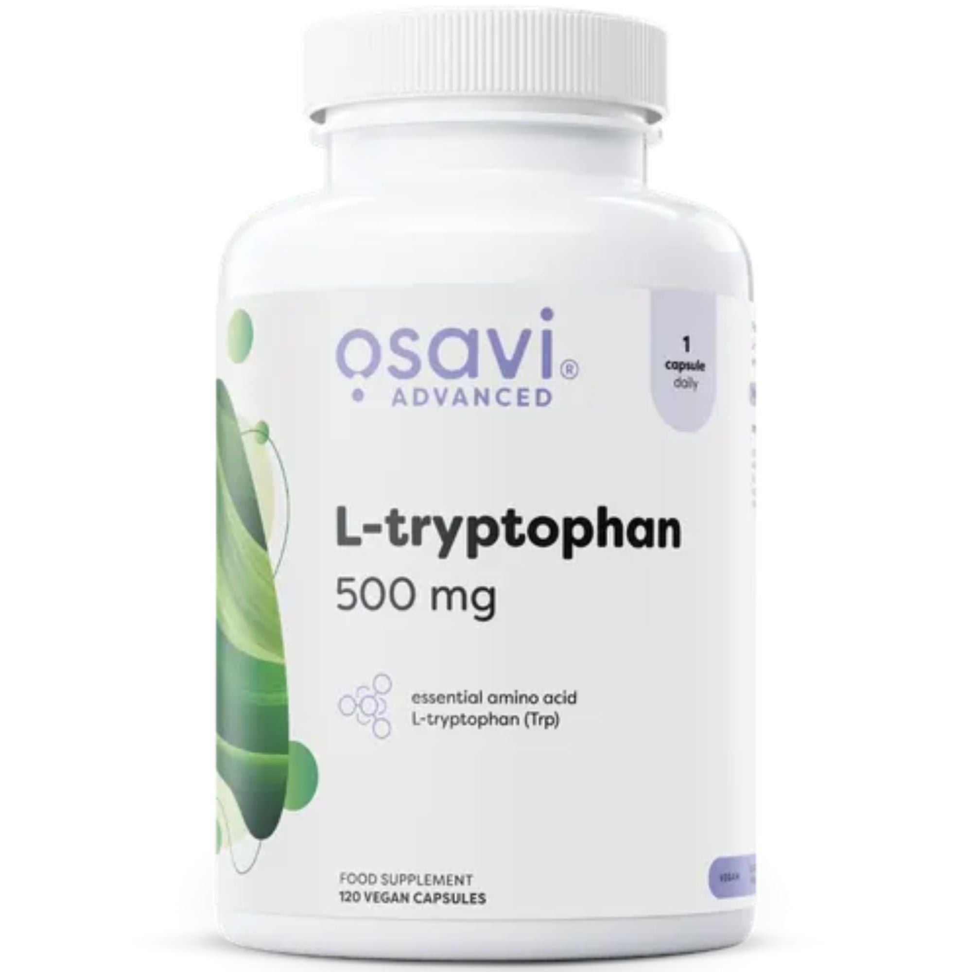Osavi Advanced L-Tryptophan 500 mg – 120 vegane Kapseln essenzielle Aminosäure Nahrungsergänzungsmittel