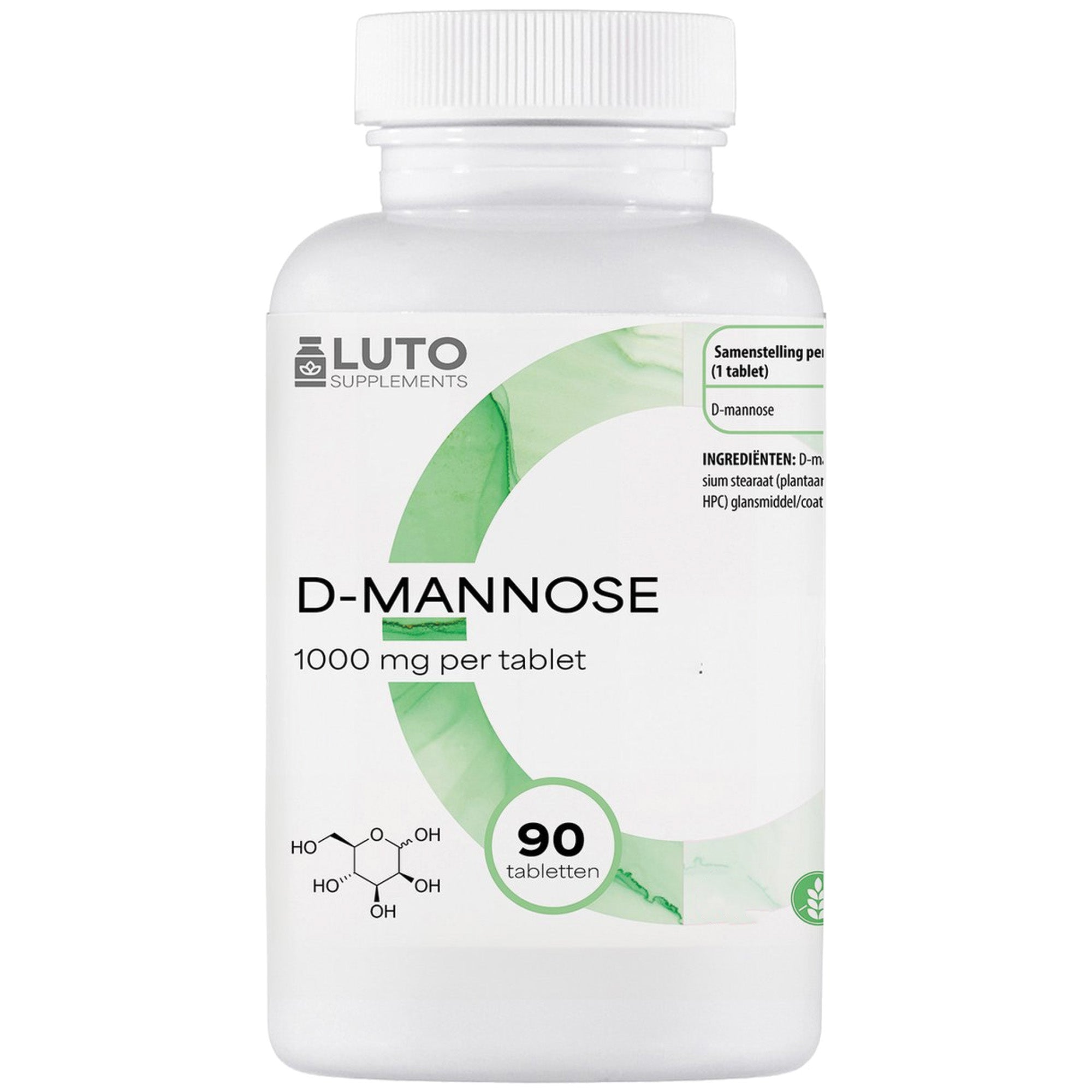 LUTO Supplements D-Mannose 1000mg 90 tabletten voor nier- en urinewegondersteuning | kopen in Nederland en België