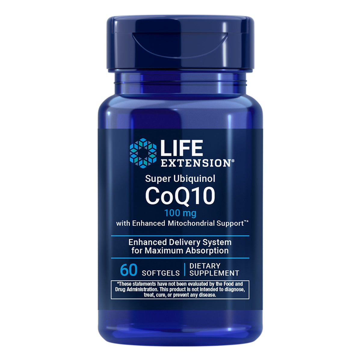 Super Ubiquinol CoQ10 100 mg - 60 Softgels - Life Extension