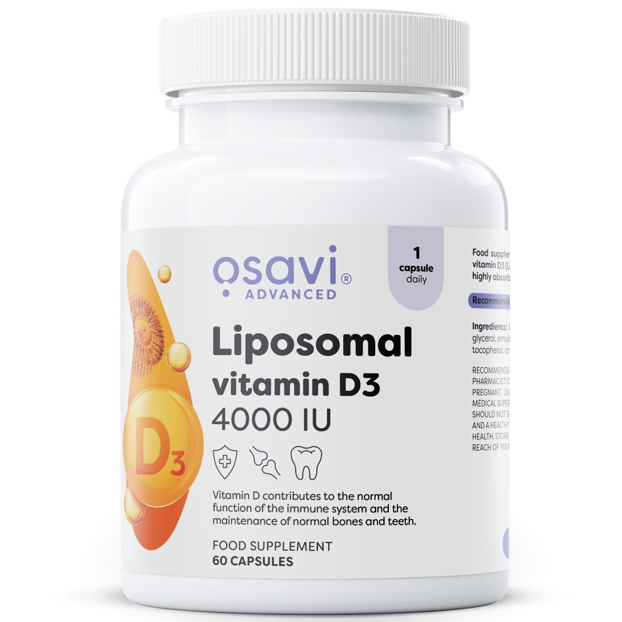 Osavi Liposomales Vitamin D3 4000 IE (Liposovit-D3) – 60 Kapseln Nahrungsergänzungsmittel